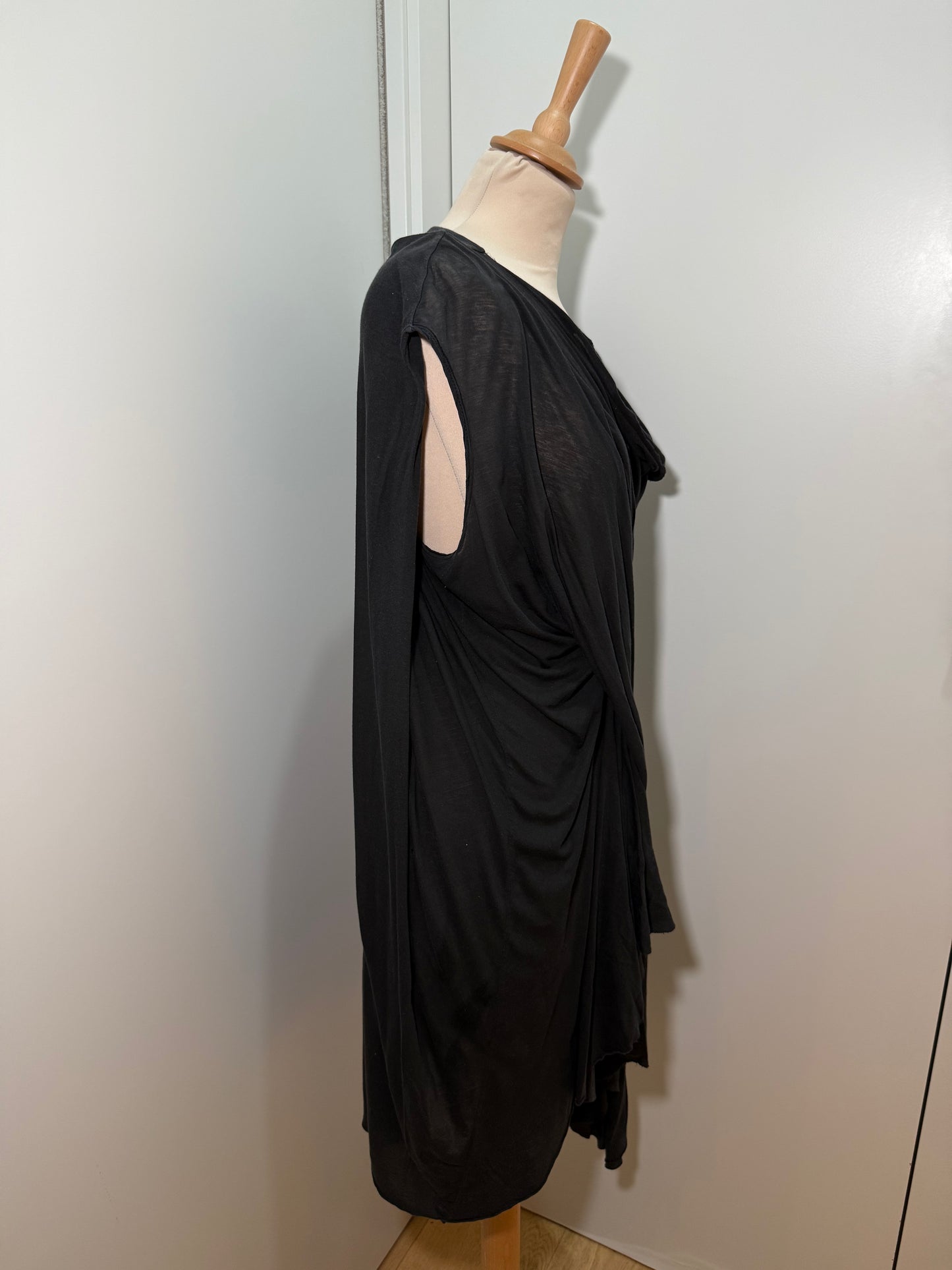 Draped Black Jersey Dress RICK OWENS (Pre-Owned)