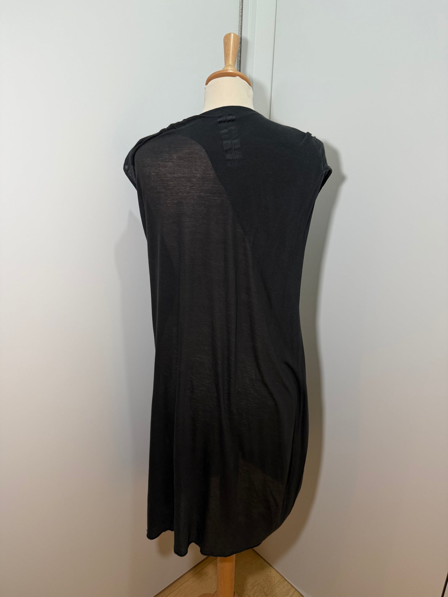Draped Black Jersey Dress RICK OWENS (Pre-Owned)