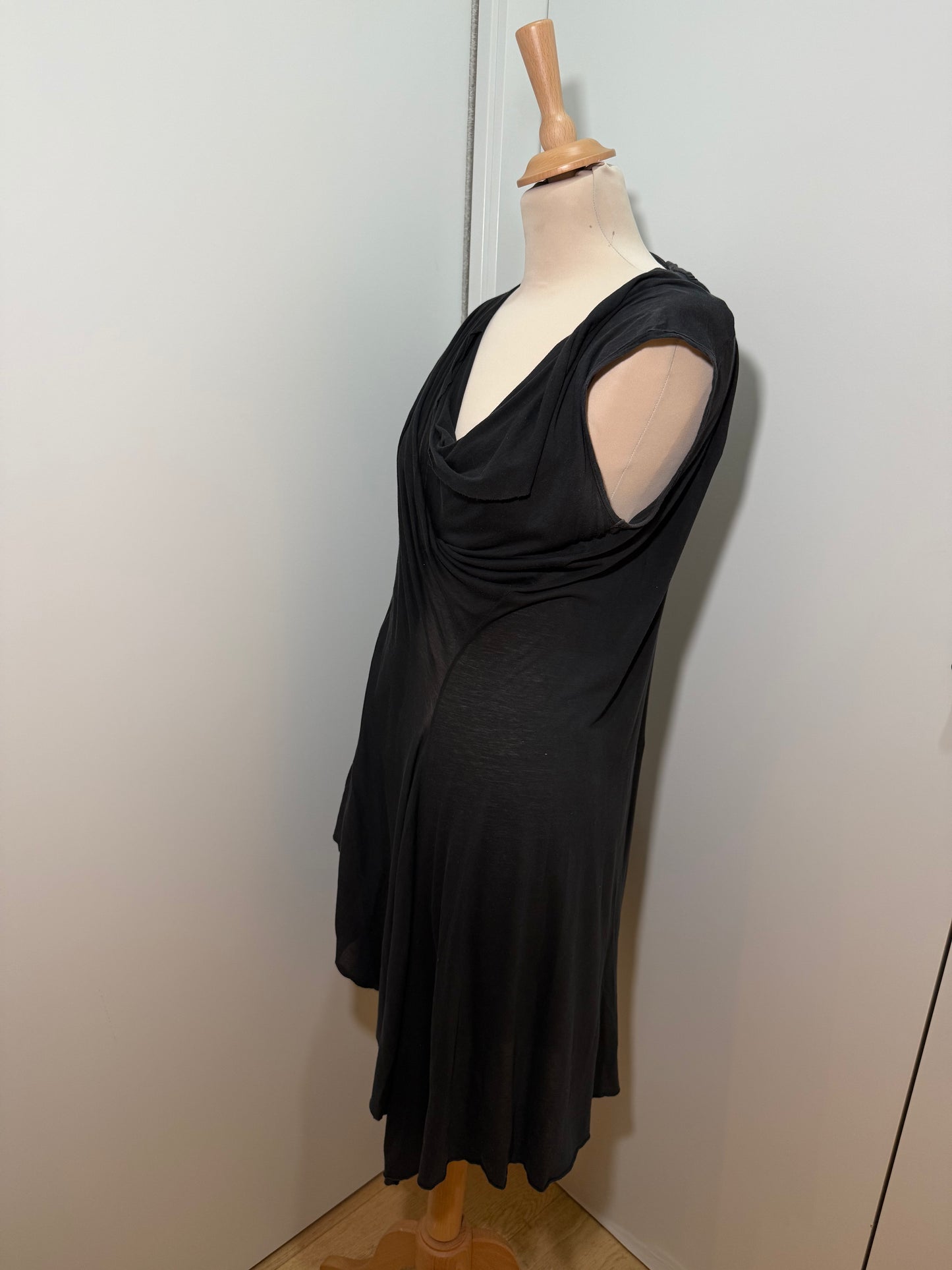 Draped Black Jersey Dress RICK OWENS (Pre-Owned)