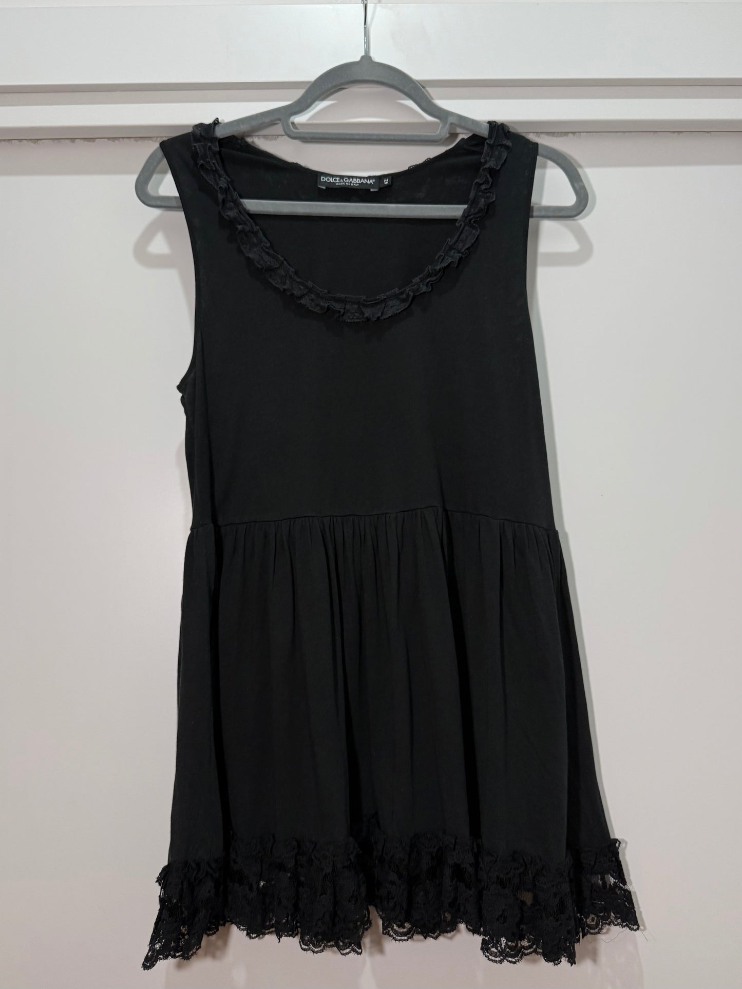 Black Lace Trim Top DOLCE & GABBANA (Pre-Owned)