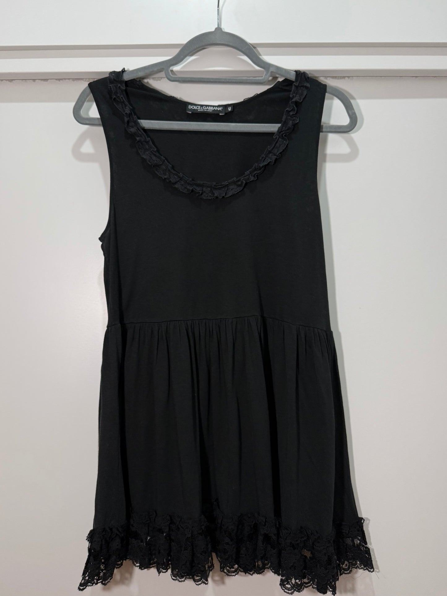 Black Lace Trim Top DOLCE & GABBANA (Pre-Owned)