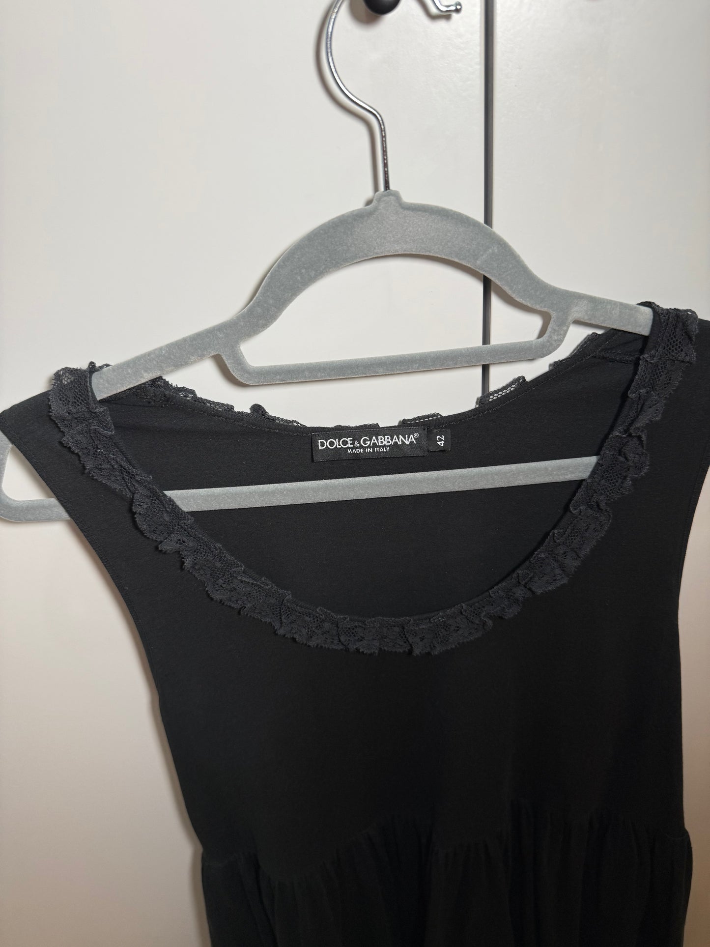 Black Lace Trim Top DOLCE & GABBANA (Pre-Owned)
