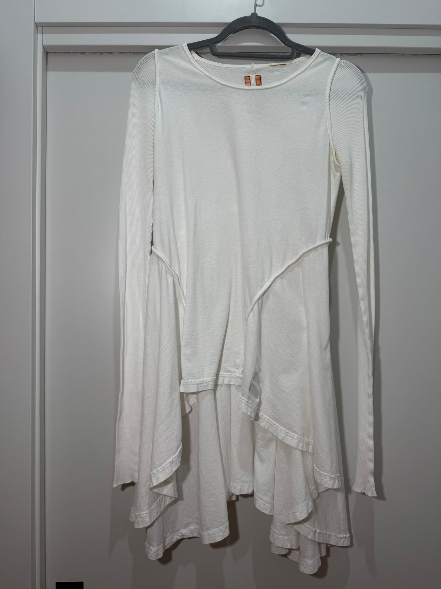 Ivory Asymmetric Jersey Dress / Tunic RICK OWENS (Pre-Owned)
