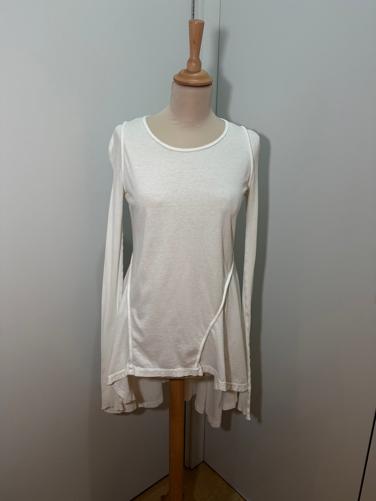 Ivory Asymmetric Jersey Dress / Tunic RICK OWENS (Pre-Owned)