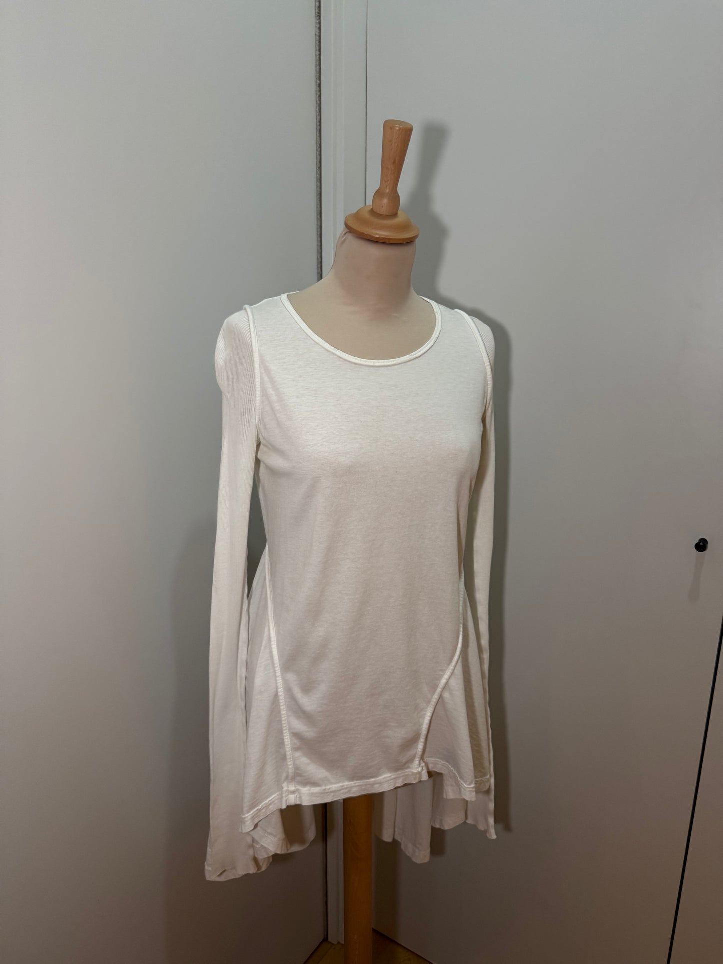 Ivory Asymmetric Jersey Dress / Tunic RICK OWENS (Pre-Owned)