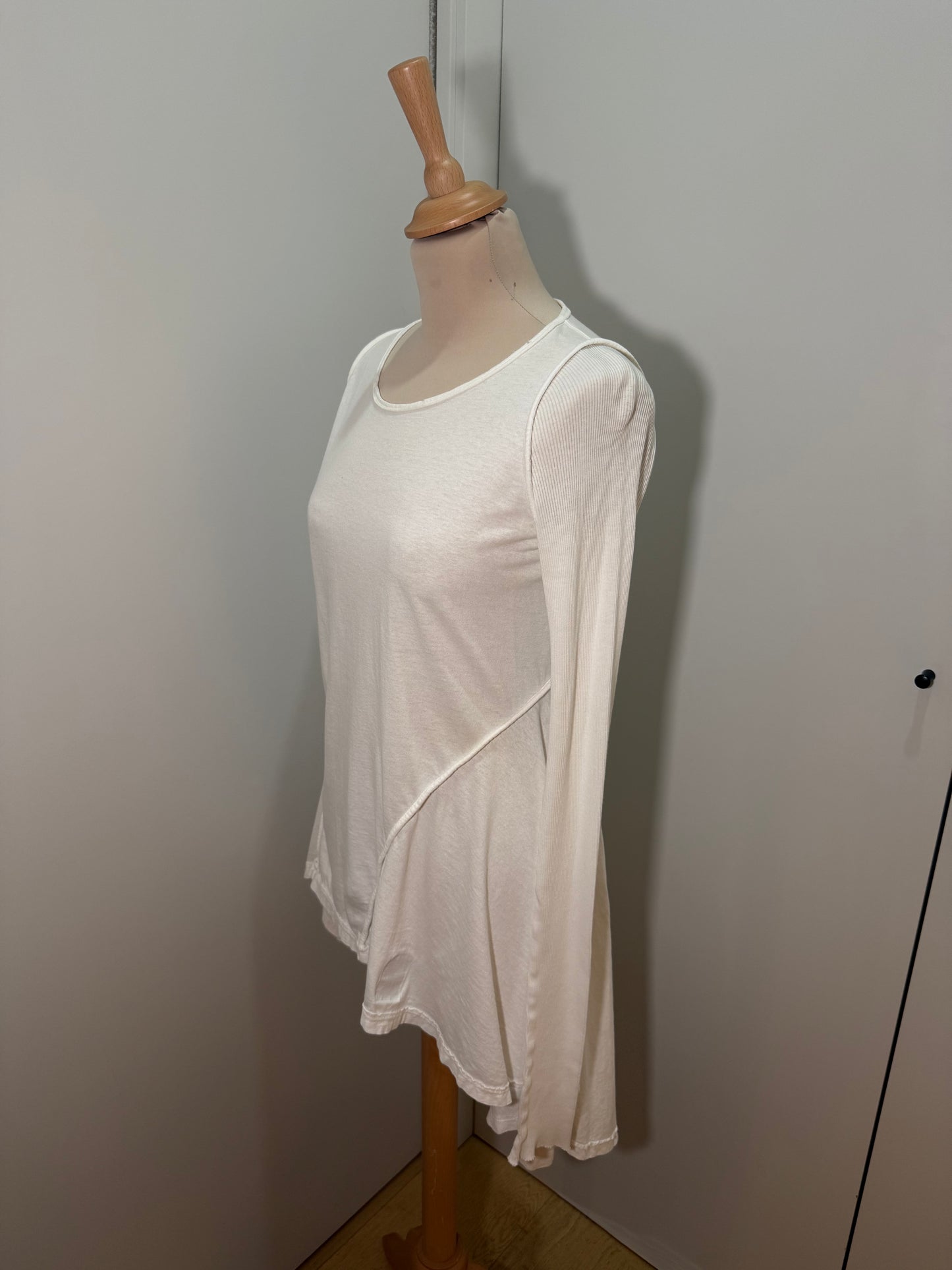 Ivory Asymmetric Jersey Dress / Tunic RICK OWENS (Pre-Owned)