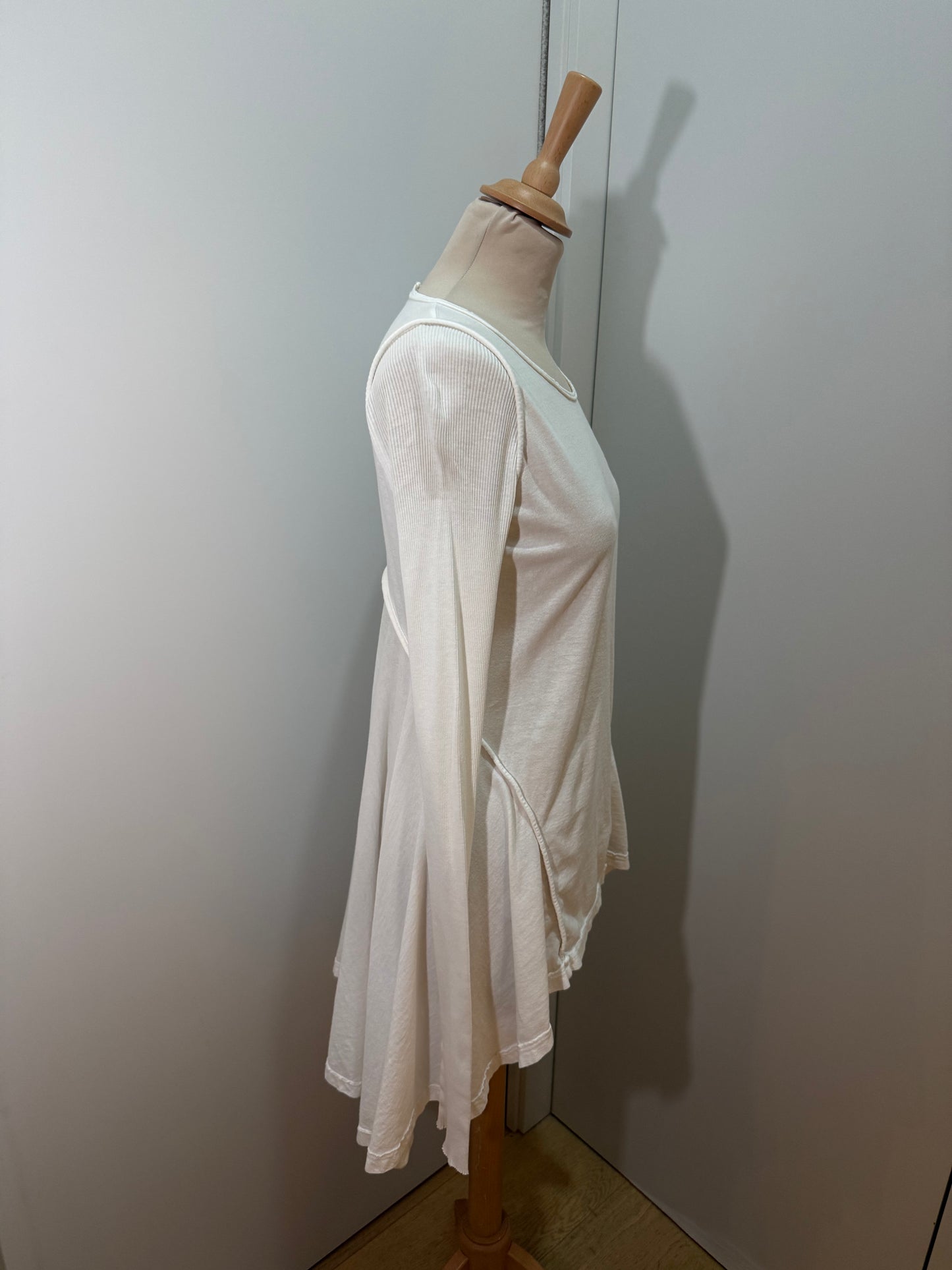 Ivory Asymmetric Jersey Dress / Tunic RICK OWENS (Pre-Owned)