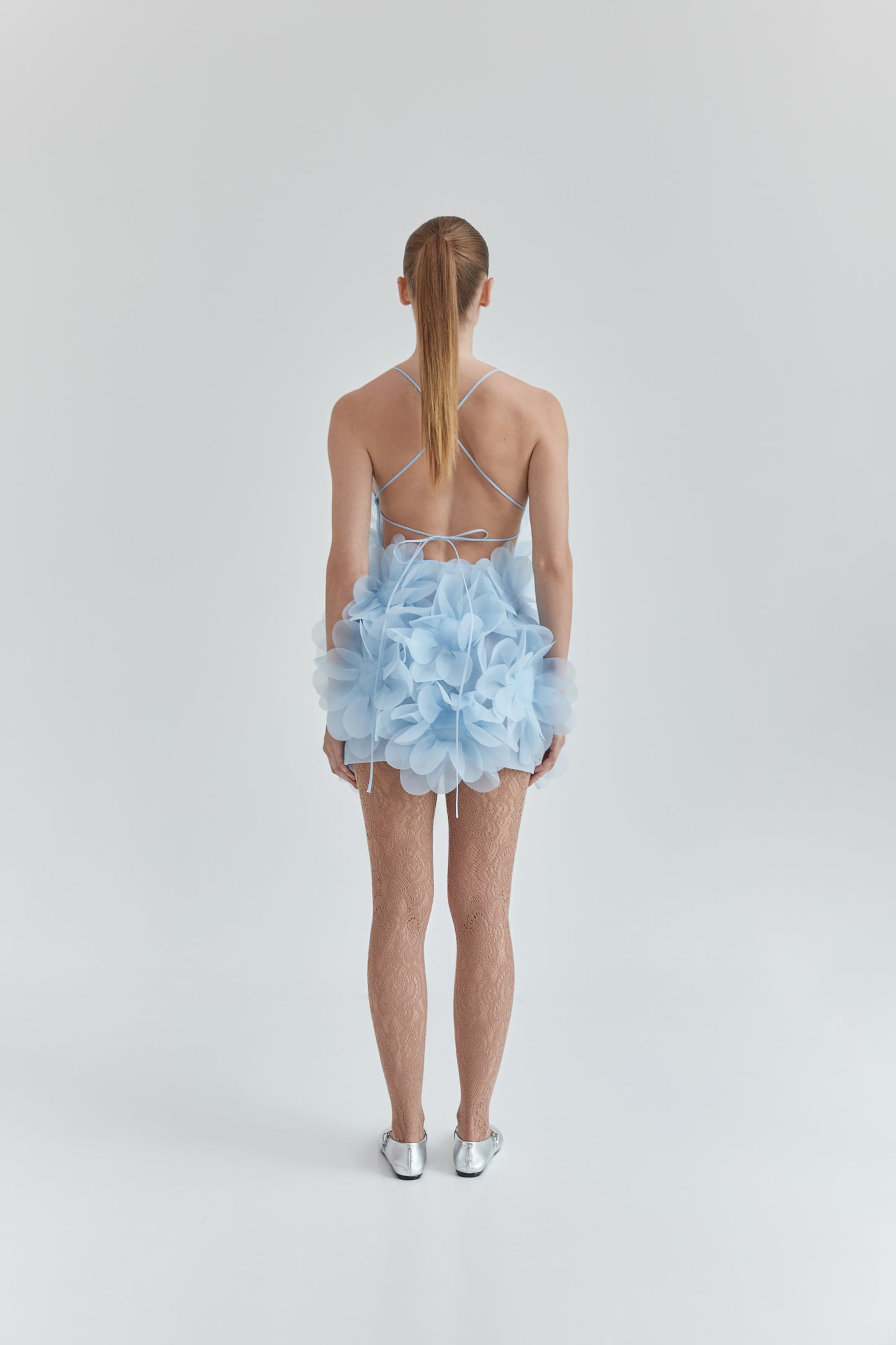 Peony Passion Dress in crisp blue PASKAL