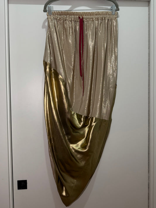 Draped Gold Skirt - Andreas Kronthaler VIVIENNE WESTWOOD GOLD LABEL (Pre-Owned)