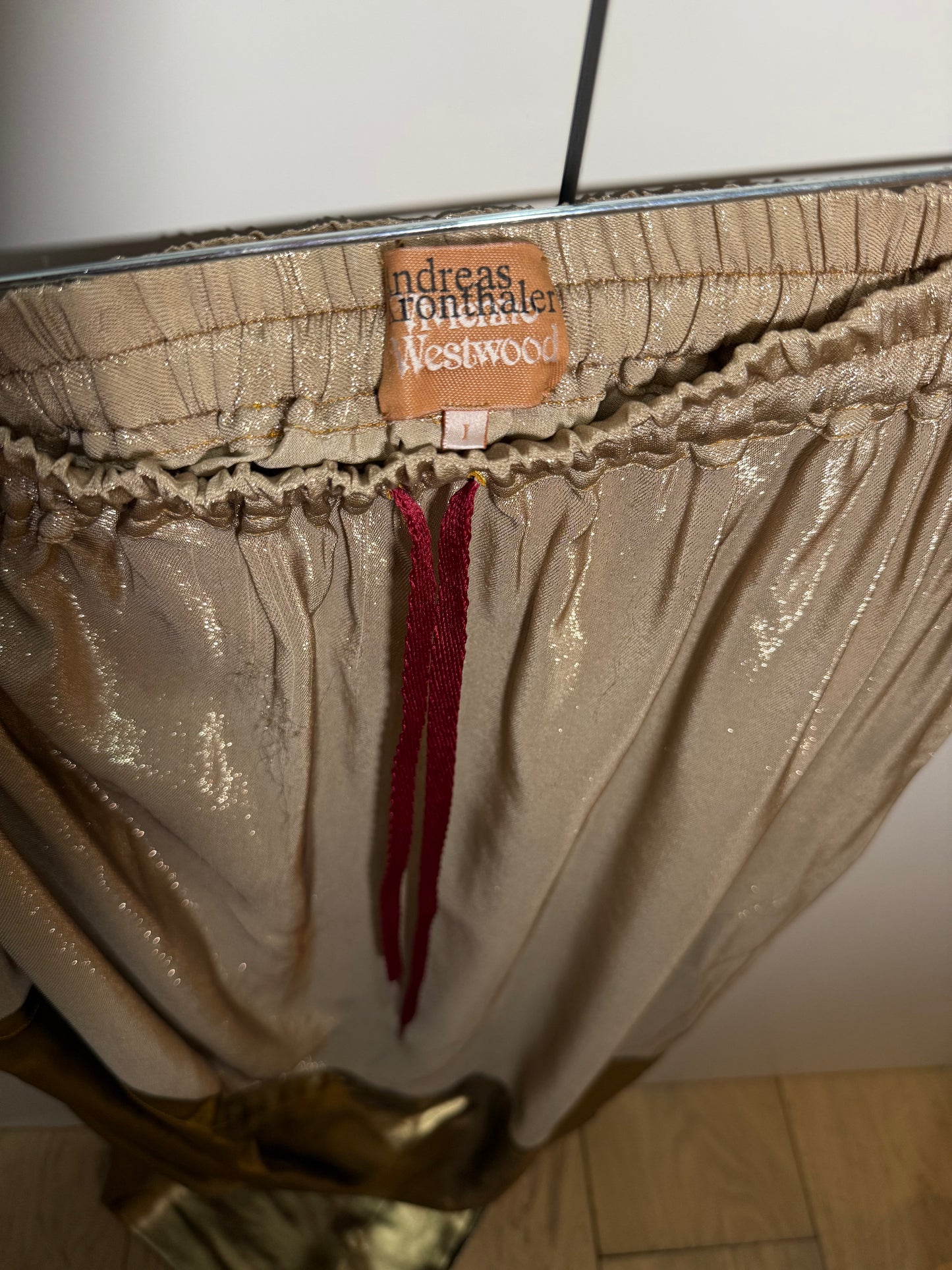 Draped Gold Skirt - Andreas Kronthaler VIVIENNE WESTWOOD GOLD LABEL (Pre-Owned)