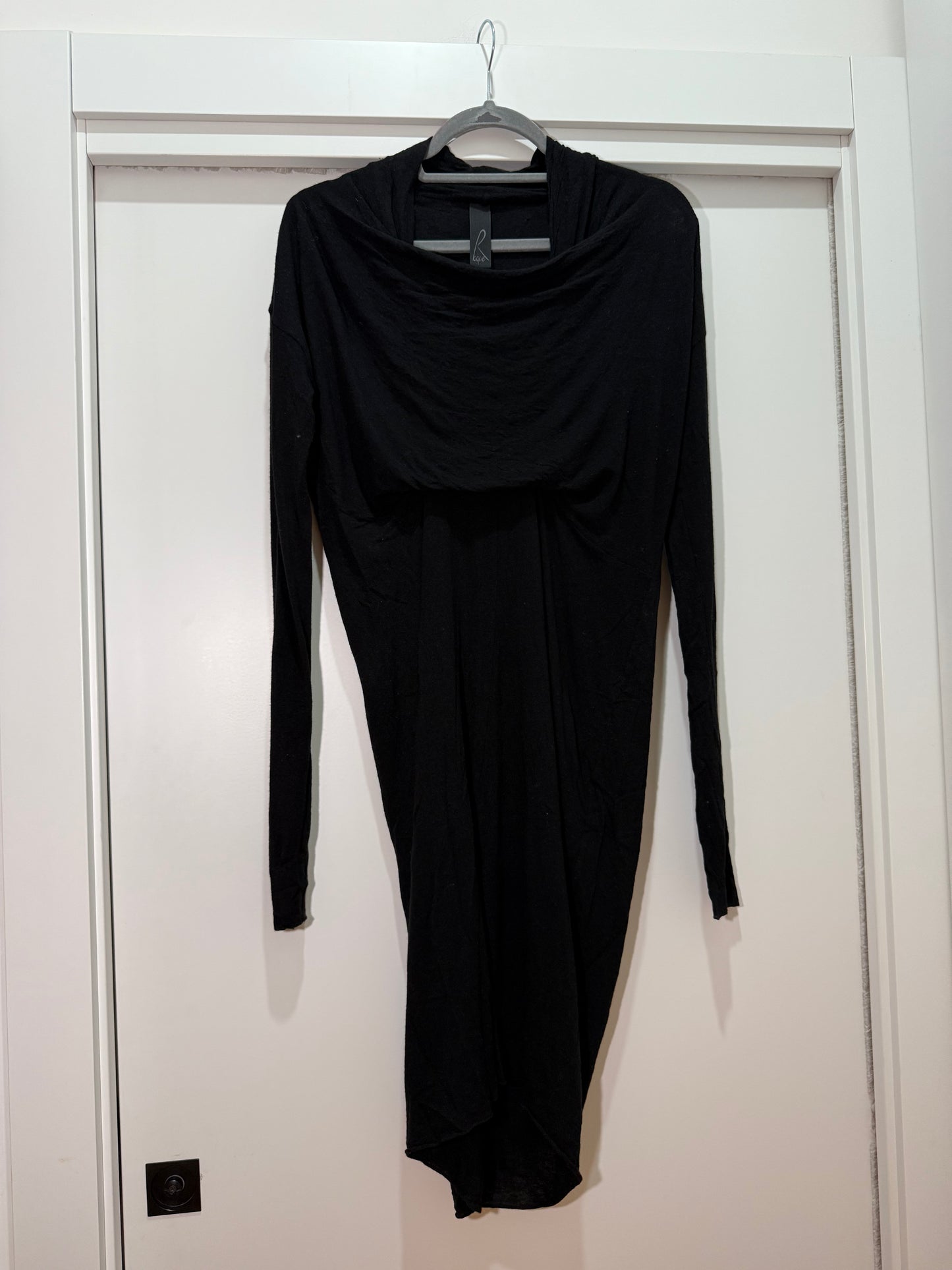 Black Draped Long Sleeve Dress ROQUE (Pre-Owned)