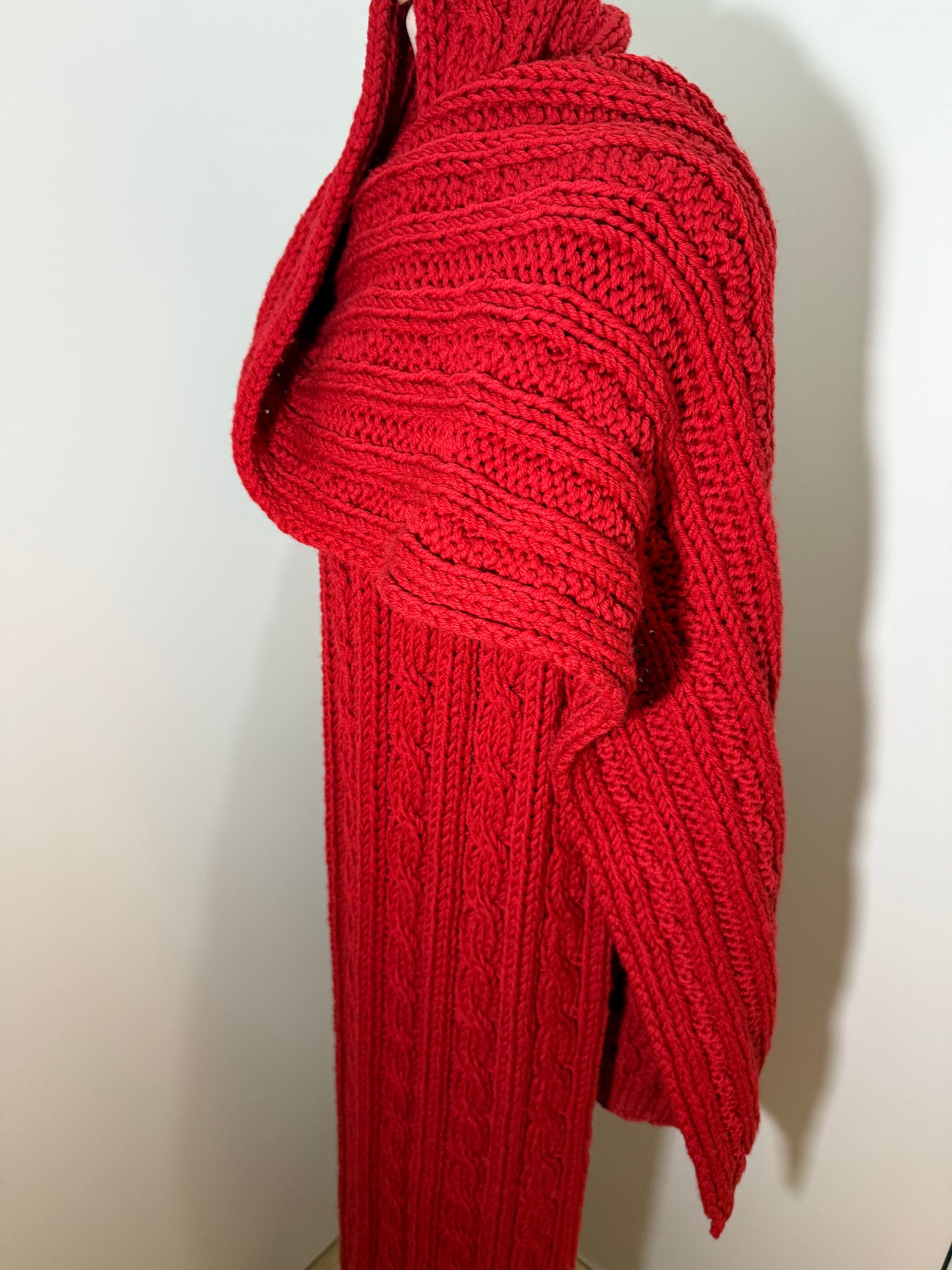 Red Cable-Knit Scarf PRADA (Pre-Owned)