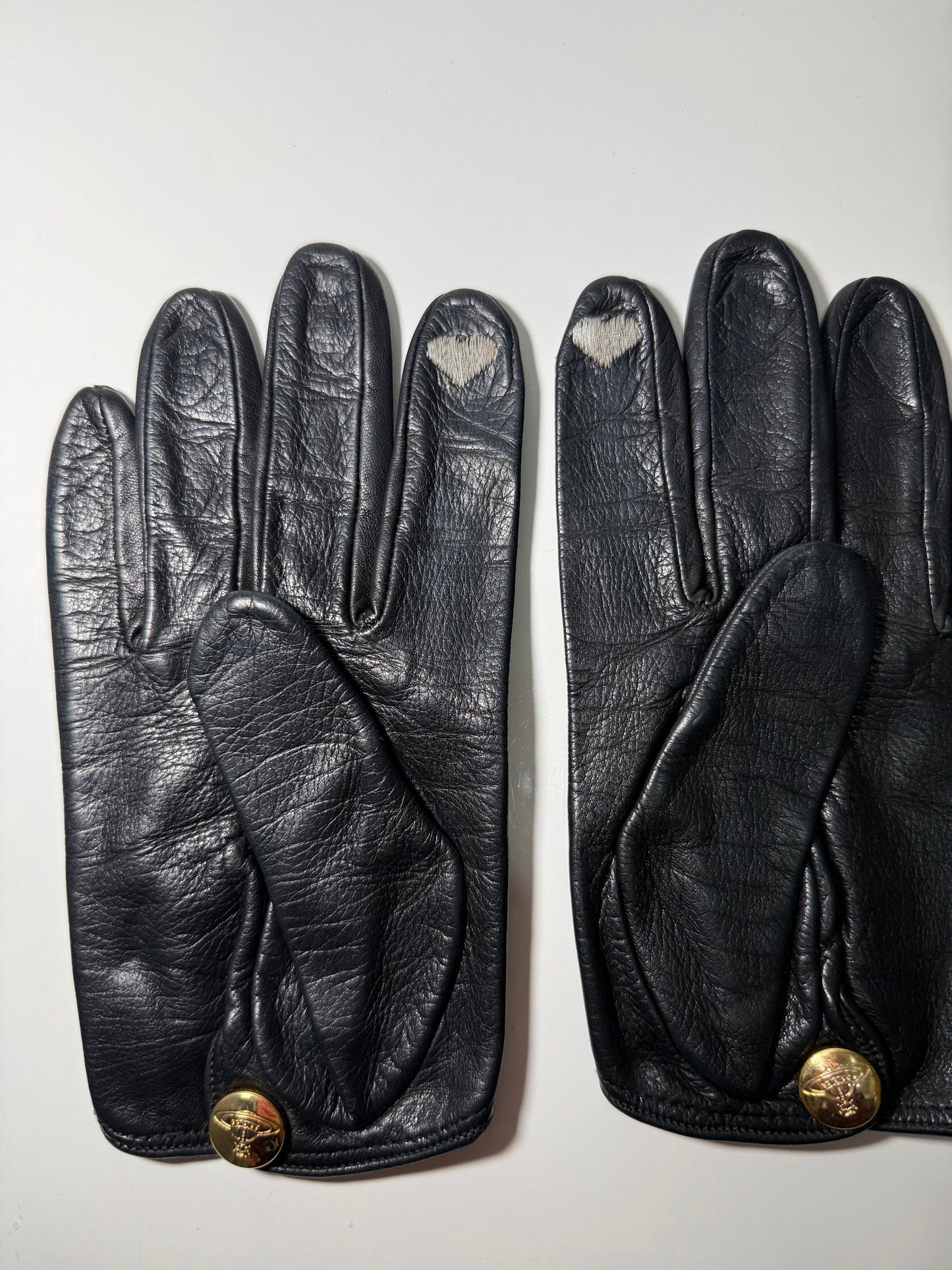 Black Leather Gloves VIVIENNE WESTWOOD (Pre-Owned)