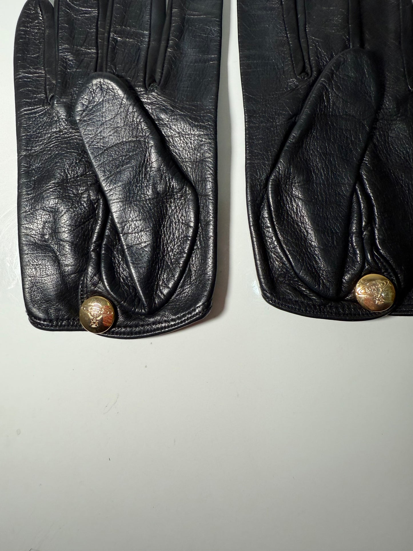 Black Leather Gloves VIVIENNE WESTWOOD (Pre-Owned)