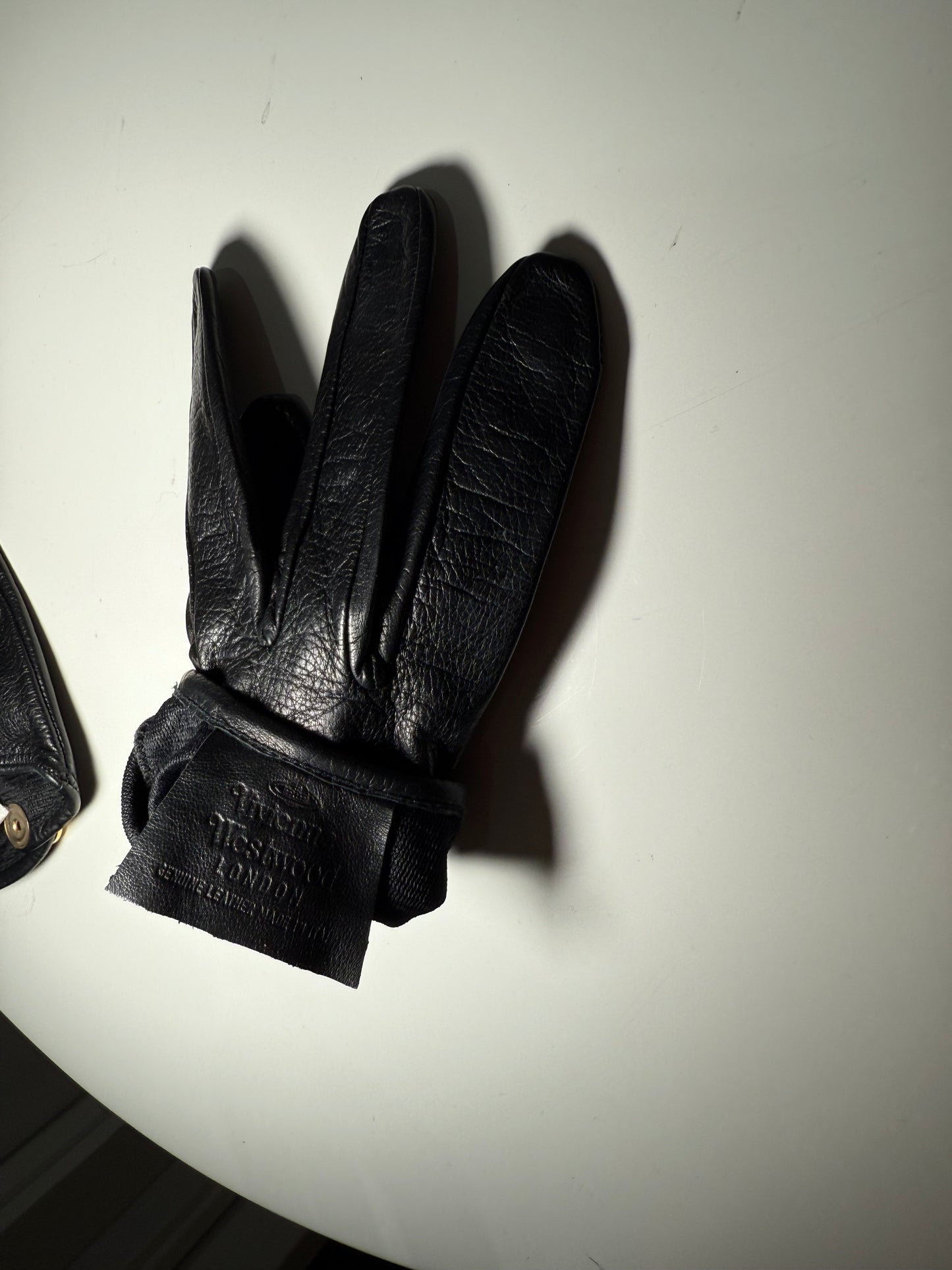 Black Leather Gloves VIVIENNE WESTWOOD (Pre-Owned)