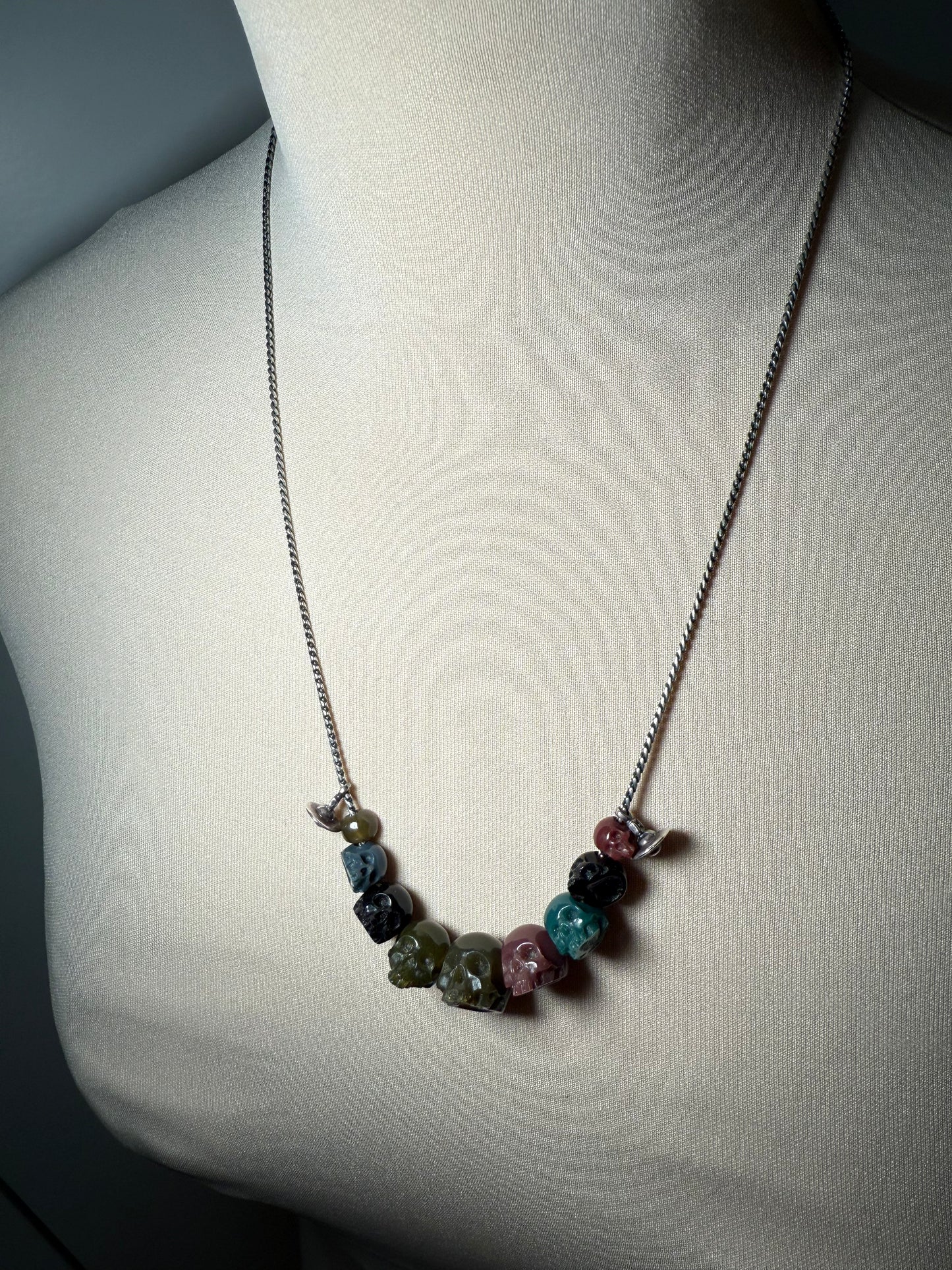 Skull Beaded Necklace Silver Tone VIVIENNE WESTWOOD (Pre-Owned)