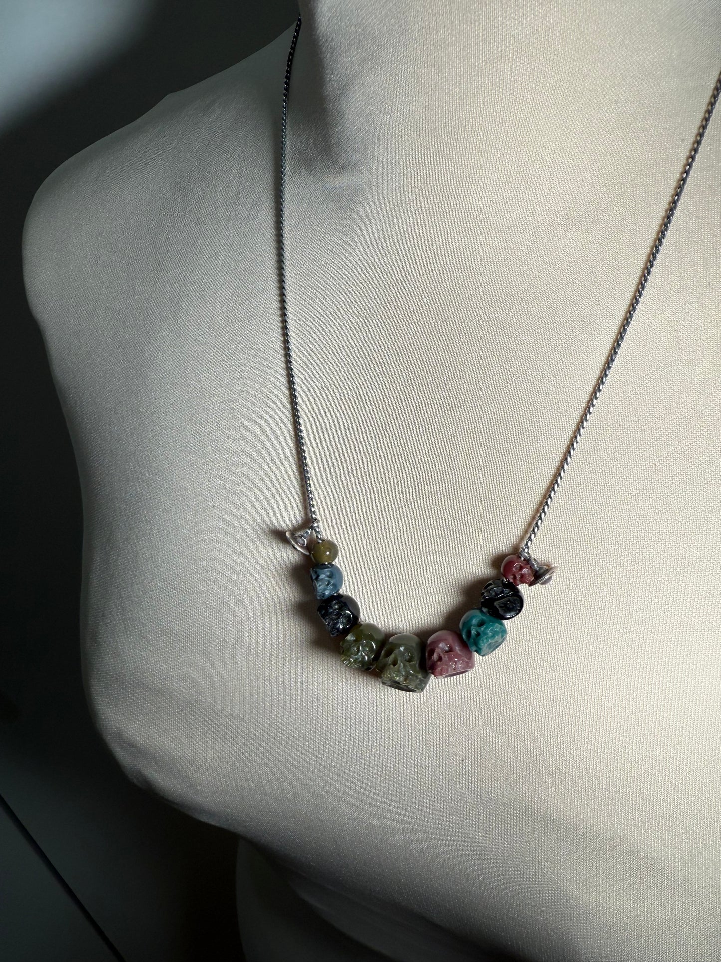 Skull Beaded Necklace Silver Tone VIVIENNE WESTWOOD (Pre-Owned)