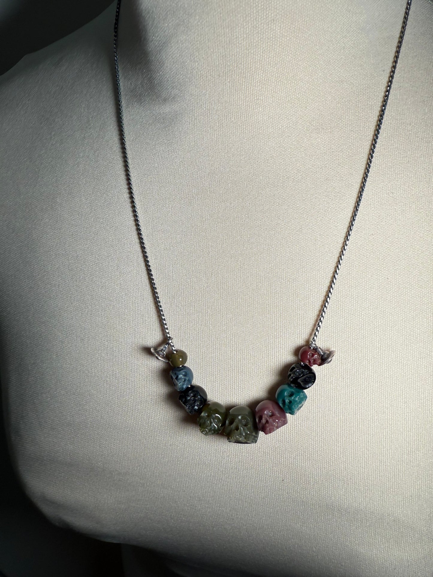 Skull Beaded Necklace Silver Tone VIVIENNE WESTWOOD (Pre-Owned)