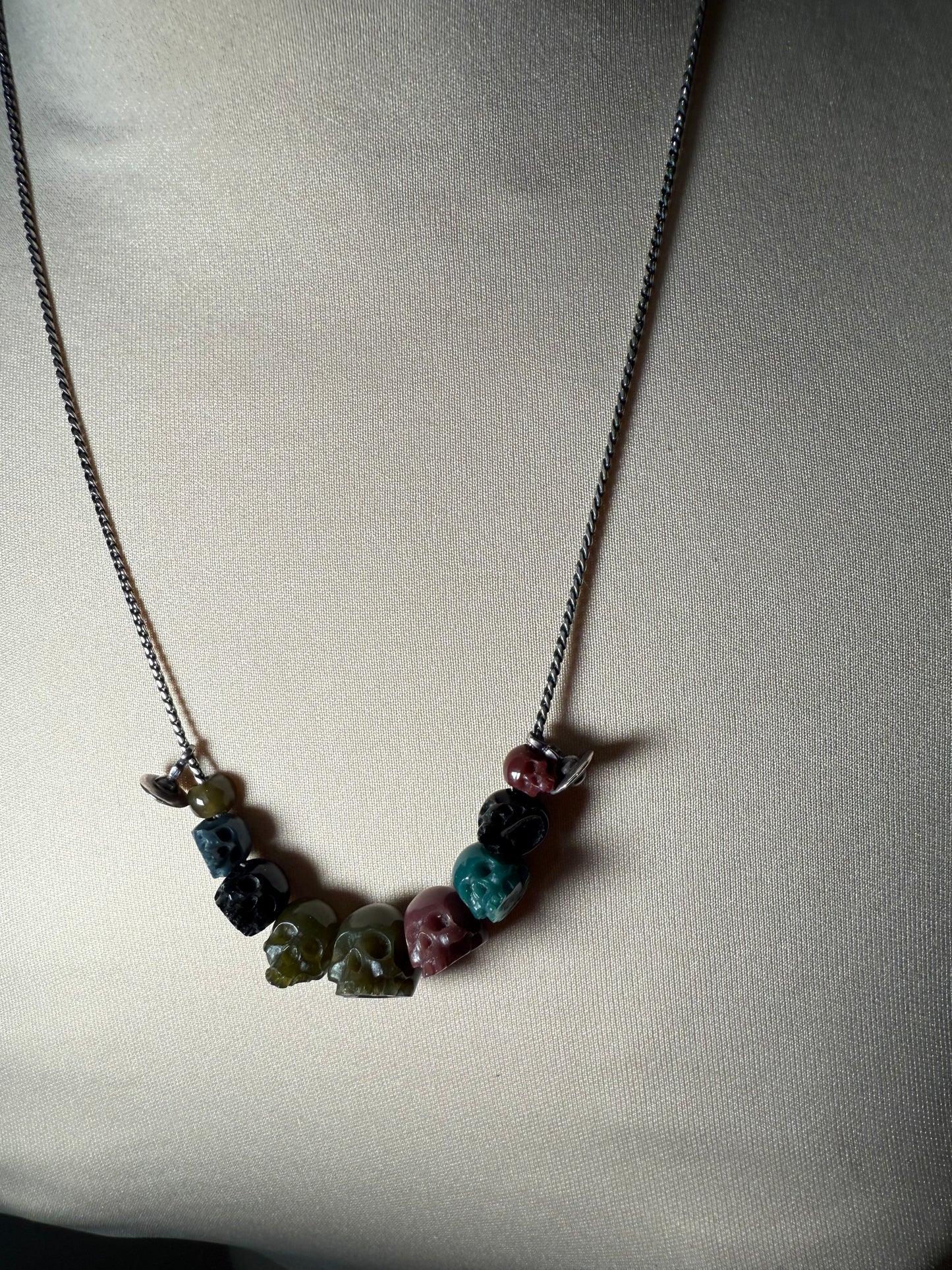 Skull Beaded Necklace Silver Tone VIVIENNE WESTWOOD (Pre-Owned)