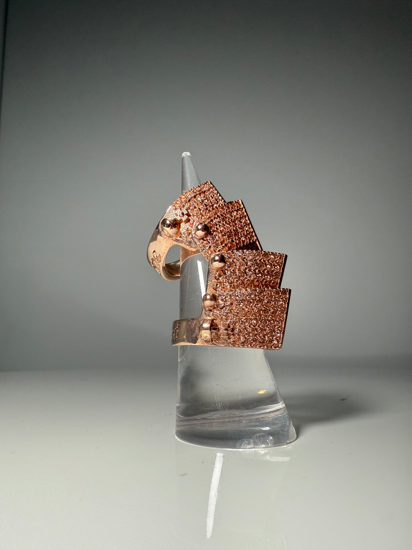Crystal Armour Pavé Ring Rose Gold VIVIENNE WESTWOOD (Pre-Owned)