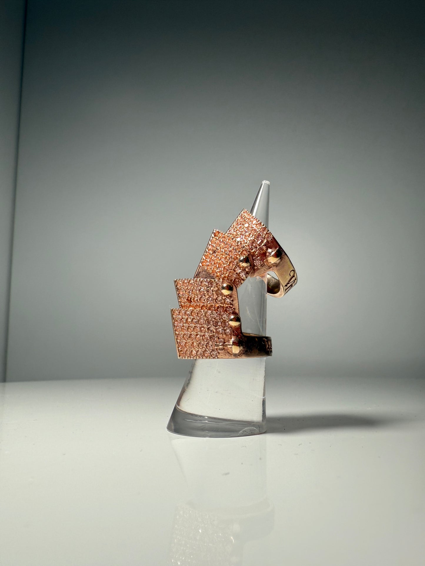 Crystal Armour Pavé Ring Rose Gold VIVIENNE WESTWOOD (Pre-Owned)
