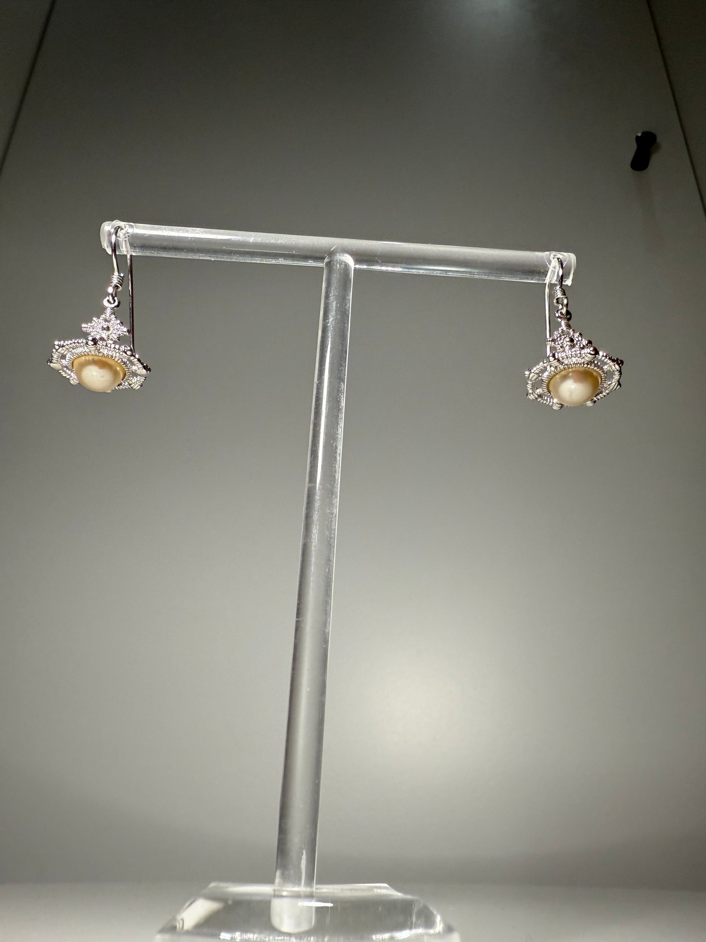 Pearl Saturn Drop Earrings Silver VIVIENNE WESTWOOD (Pre-Owned)