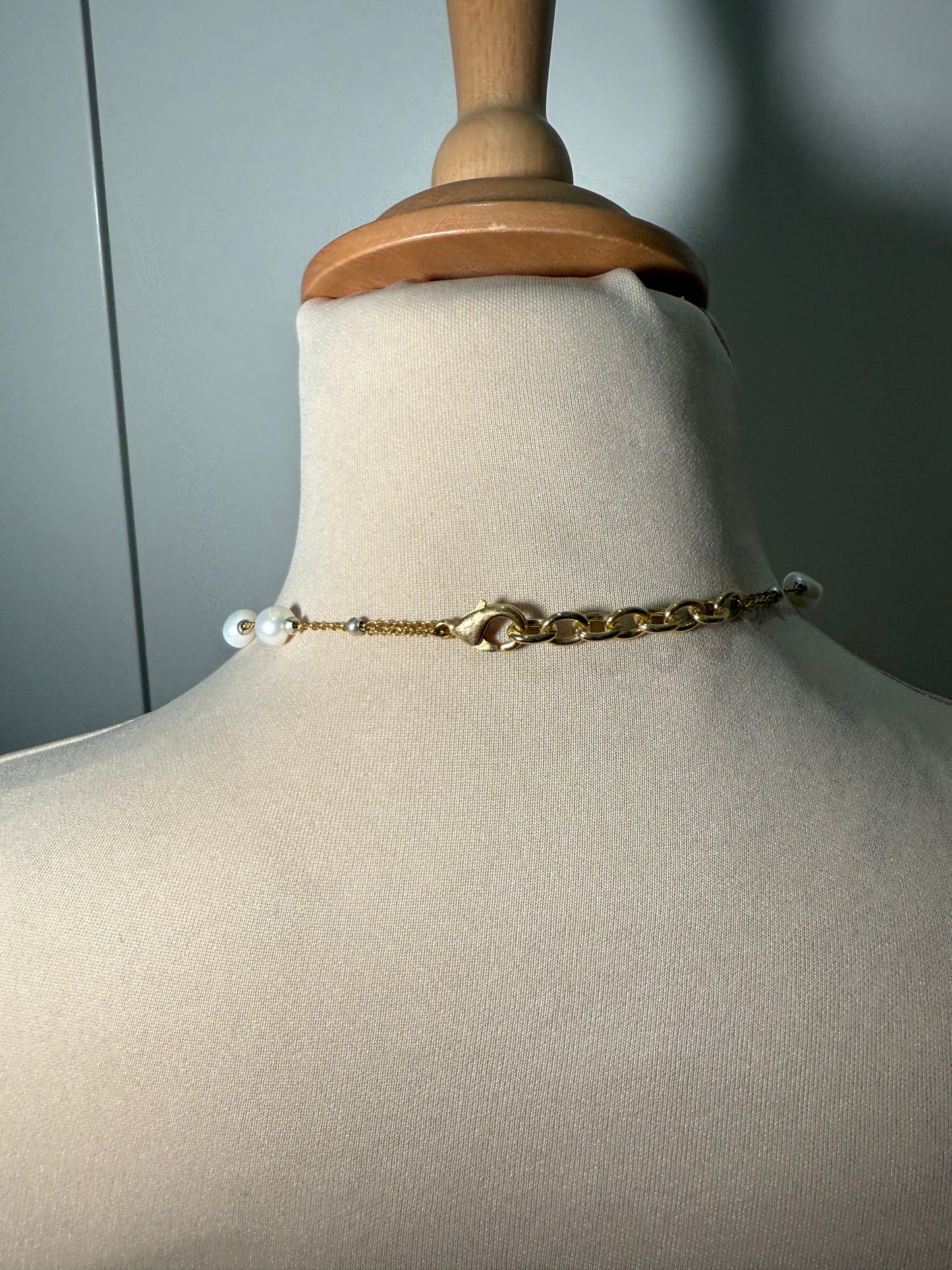 Pearl Pendant Necklace Gold Tone SAMOKISH (Pre-Owned)