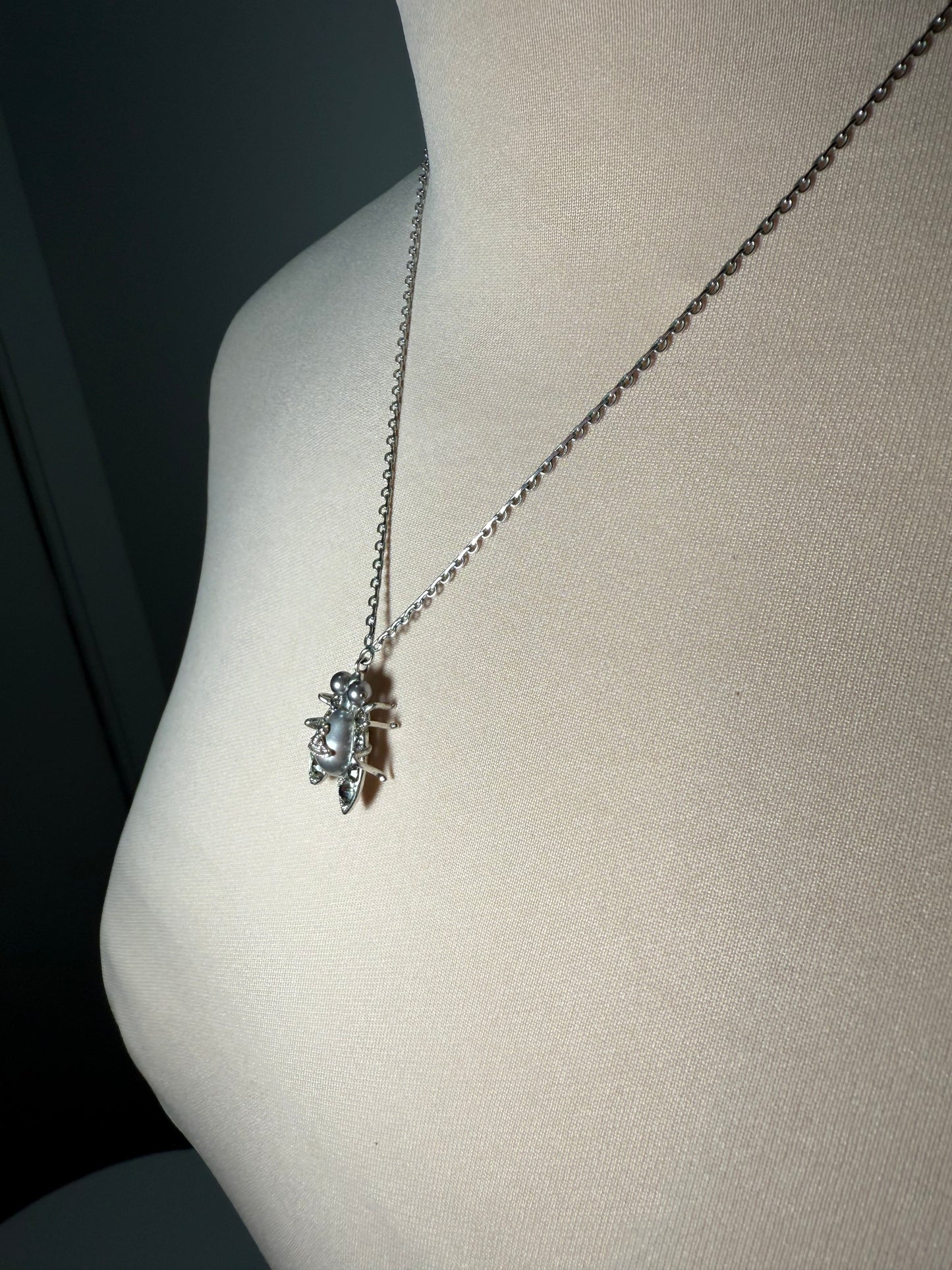 Crystal Pendant Necklace Silver Tone VIVIENNE WESTWOOD (Pre-Owned)