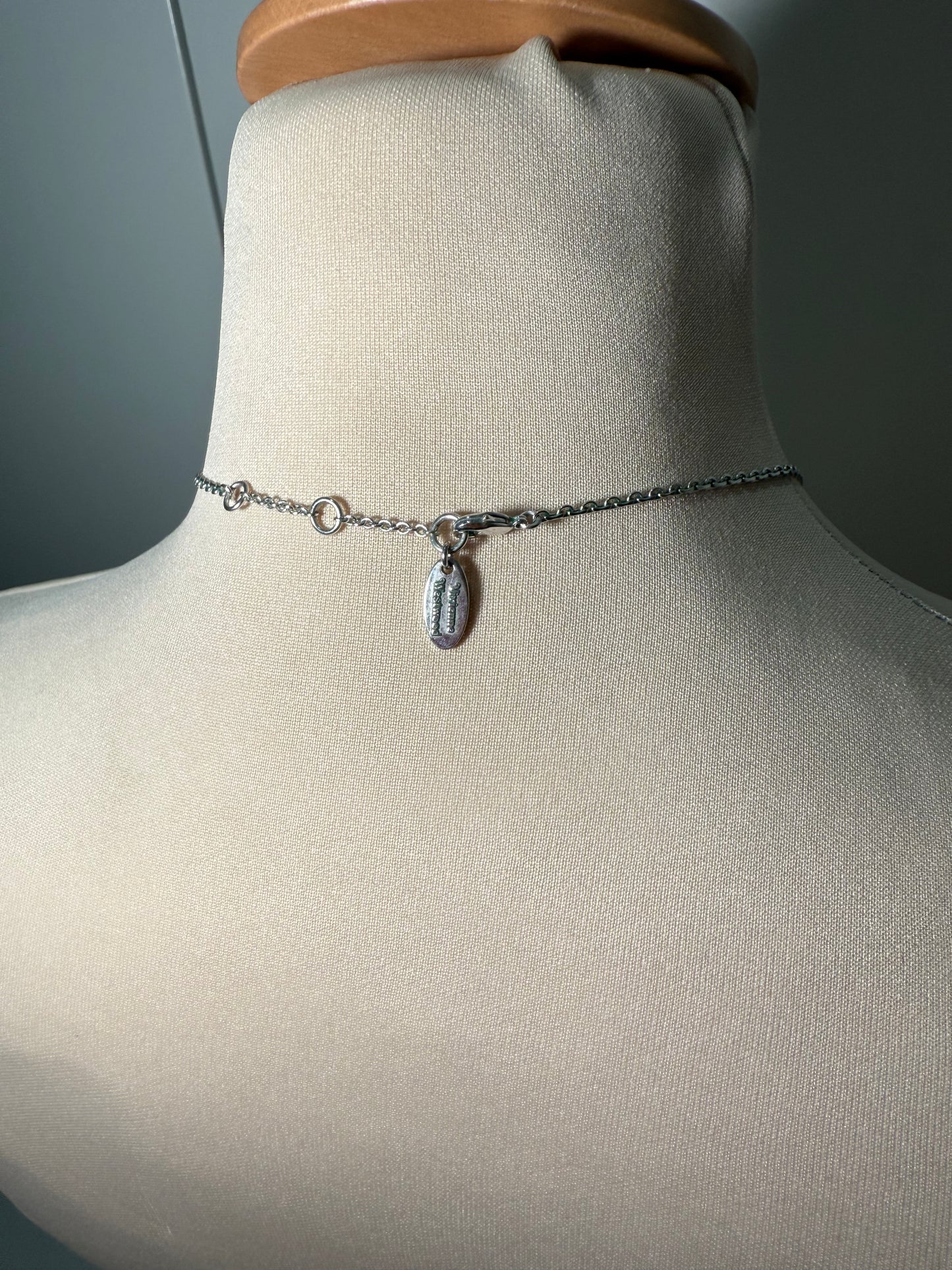 Crystal Pendant Necklace Silver Tone VIVIENNE WESTWOOD (Pre-Owned)