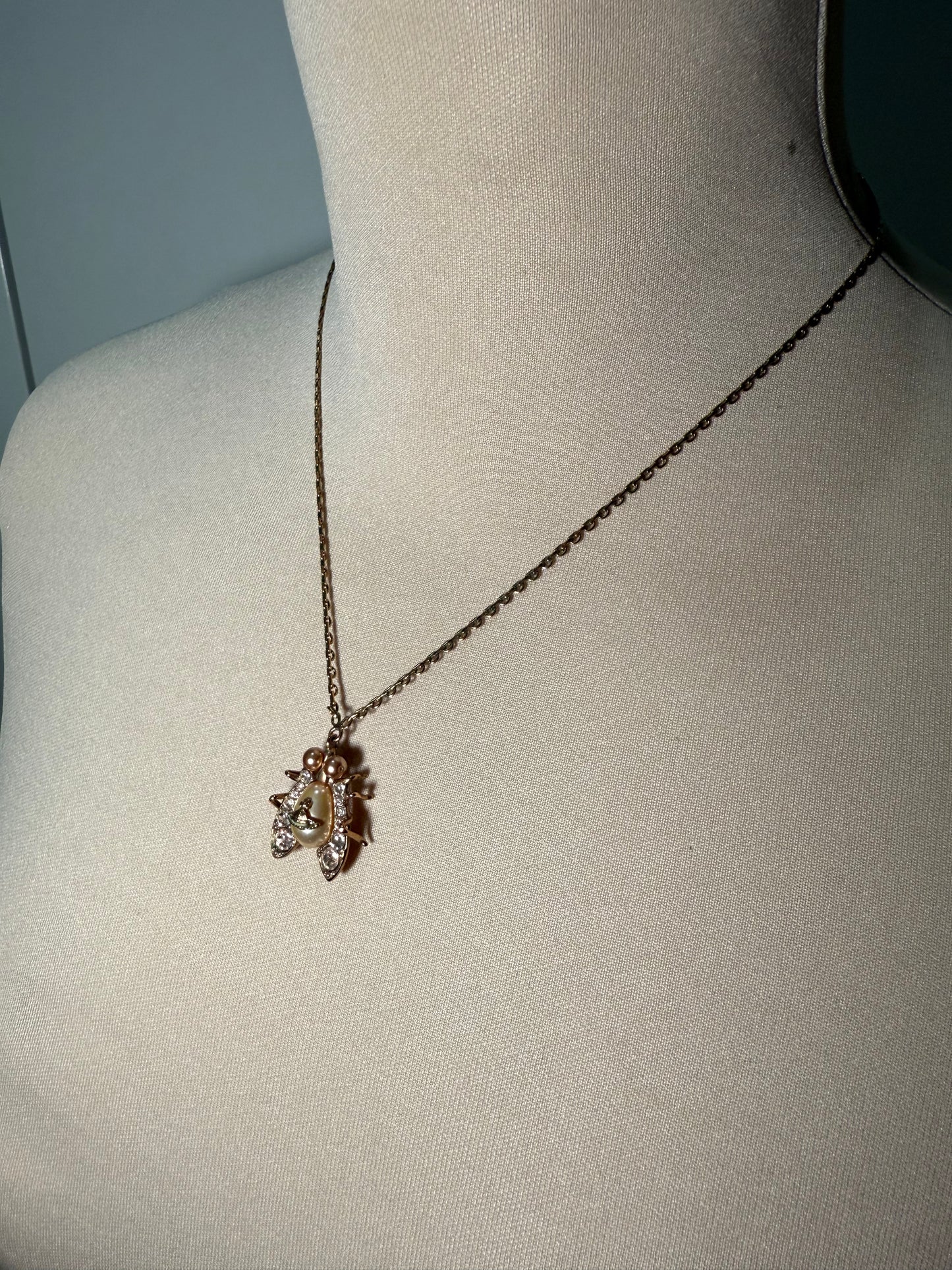 Crystal Pendant Necklace Gold Tone VIVIENNE WESTWOOD (Pre-Owned)