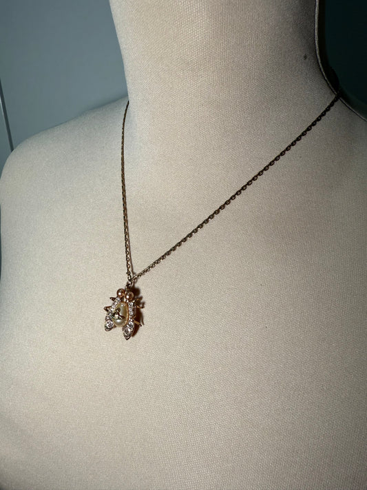 Crystal Pendant Necklace Gold Tone VIVIENNE WESTWOOD (Pre-Owned)