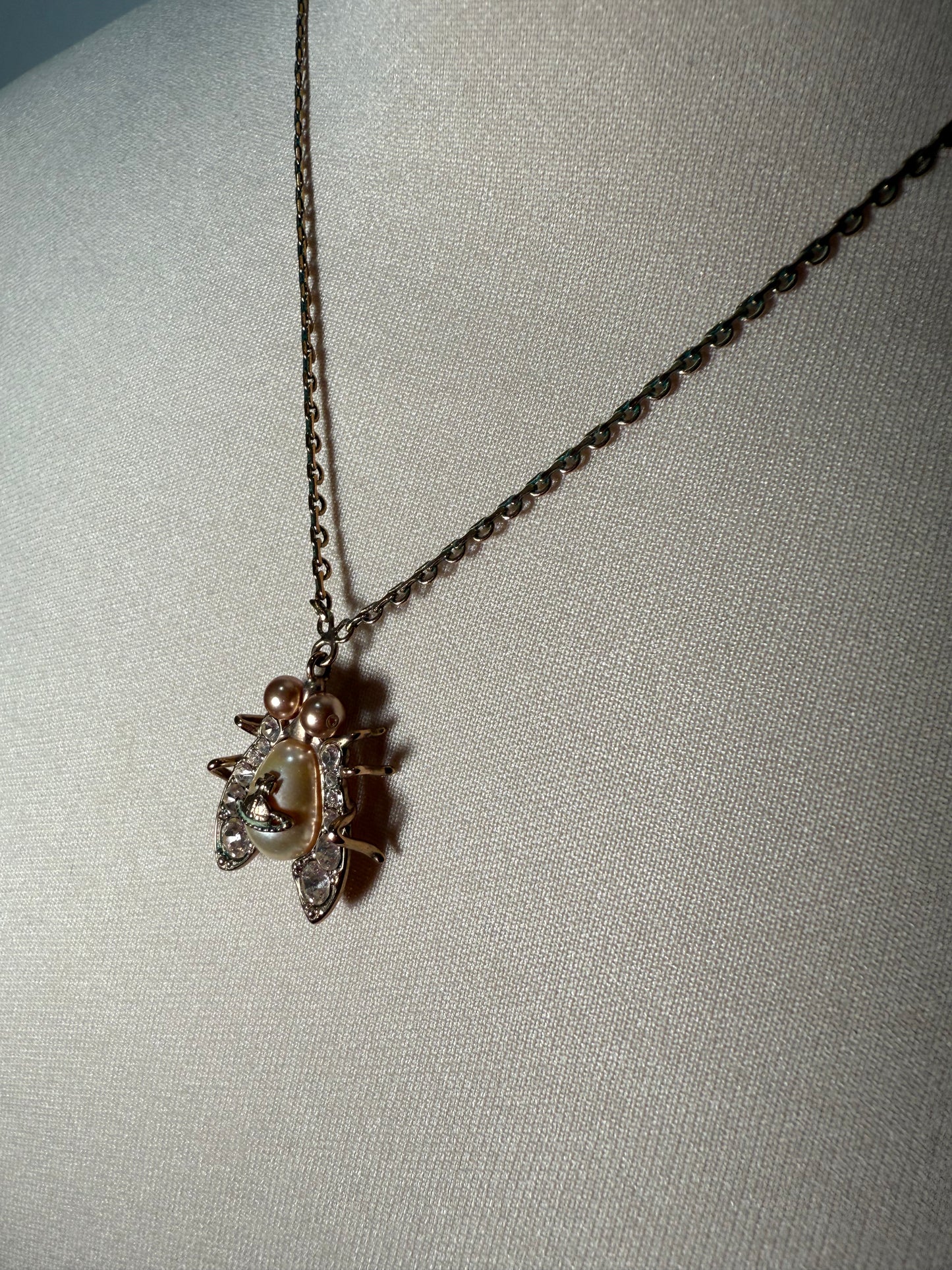 Crystal Pendant Necklace Gold Tone VIVIENNE WESTWOOD (Pre-Owned)