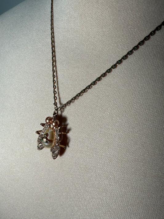 Crystal Pendant Necklace Gold Tone VIVIENNE WESTWOOD (Pre-Owned)