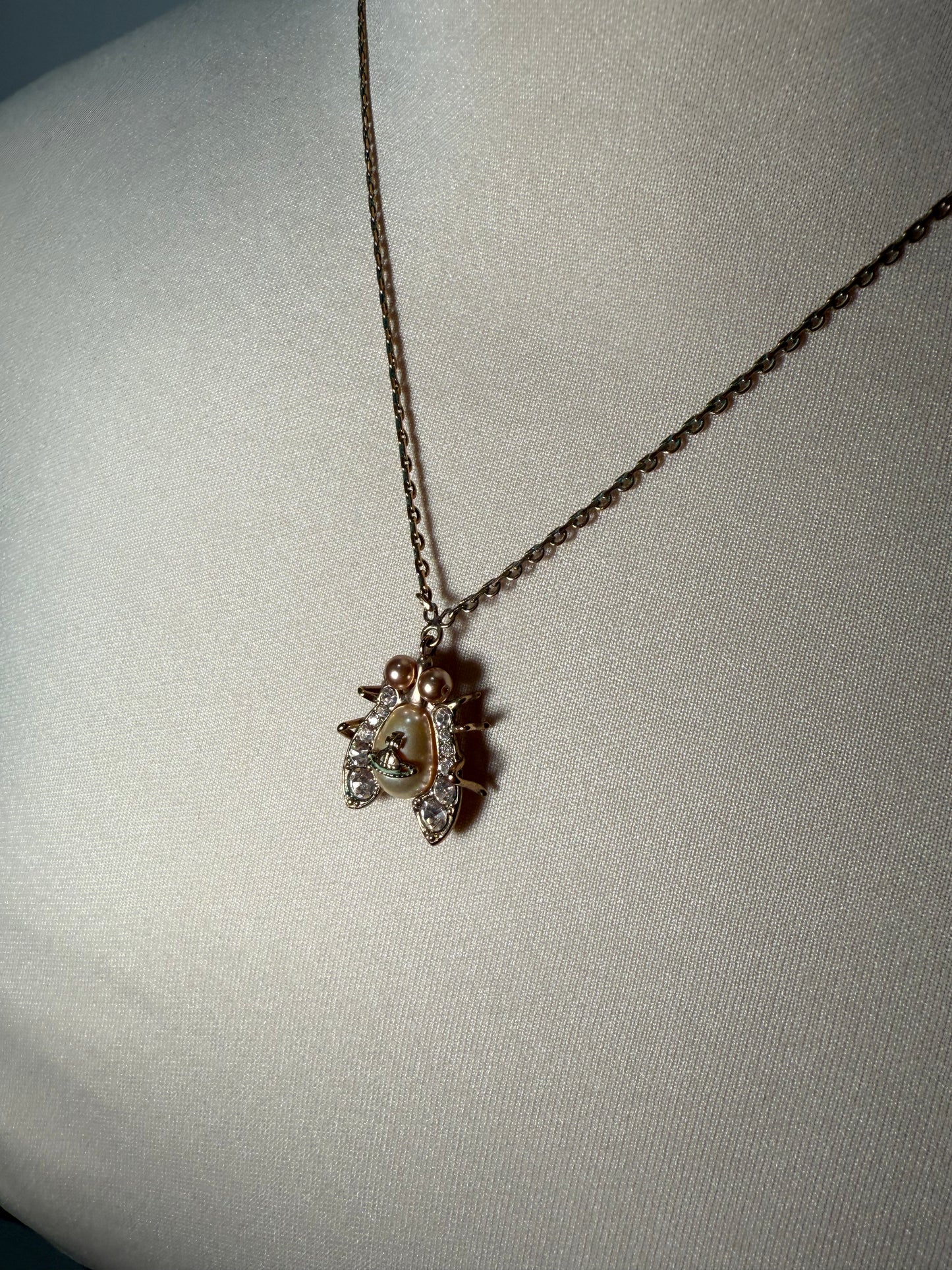 Crystal Pendant Necklace Gold Tone VIVIENNE WESTWOOD (Pre-Owned)