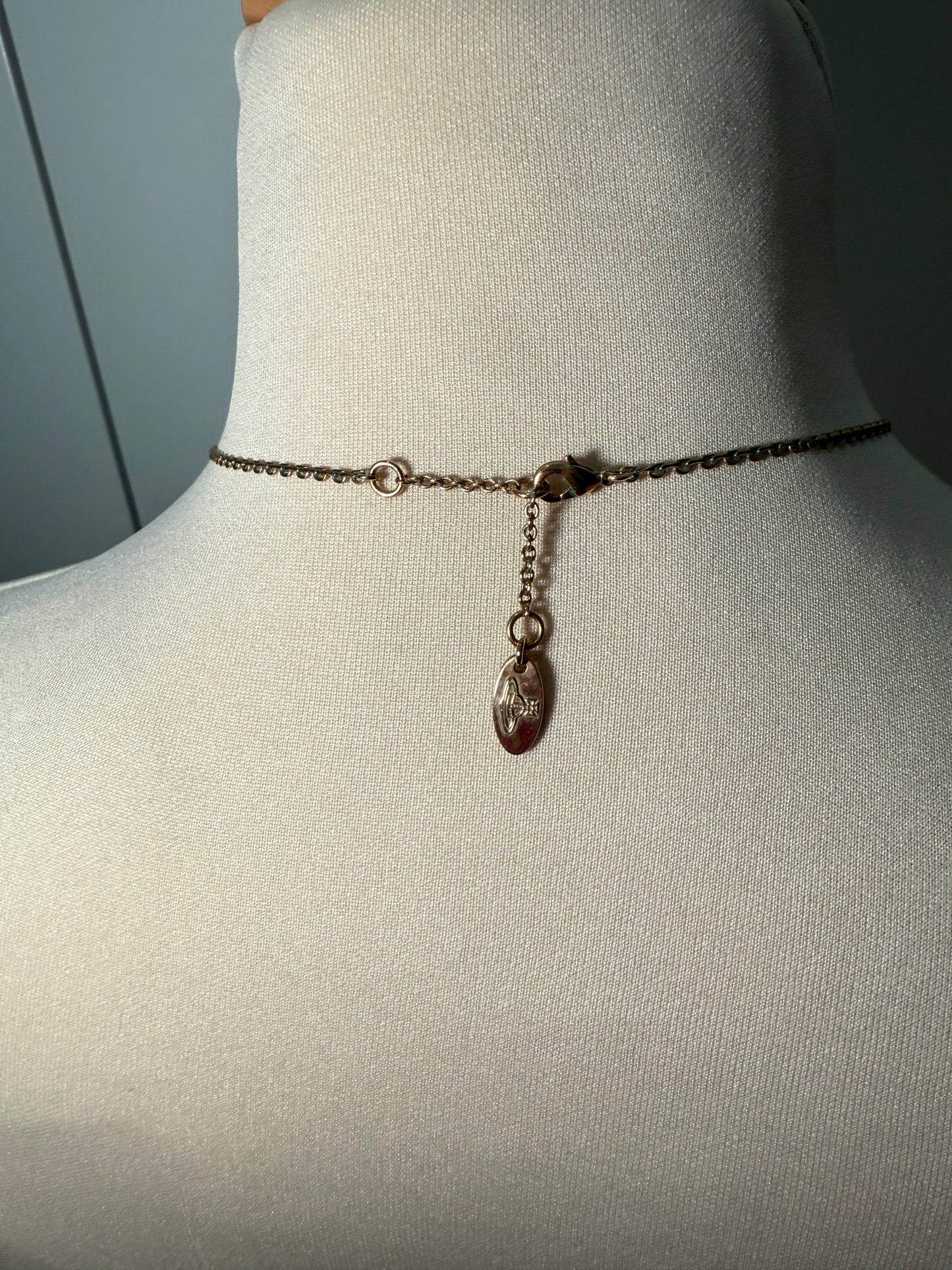 Crystal Pendant Necklace Gold Tone VIVIENNE WESTWOOD (Pre-Owned)