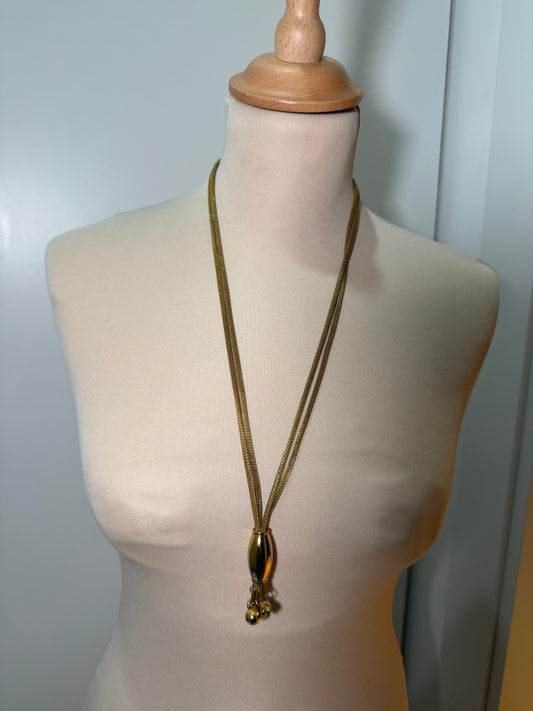 Vintage Gold Tone Tassel Necklace GIVENCHY (Pre-Owned)