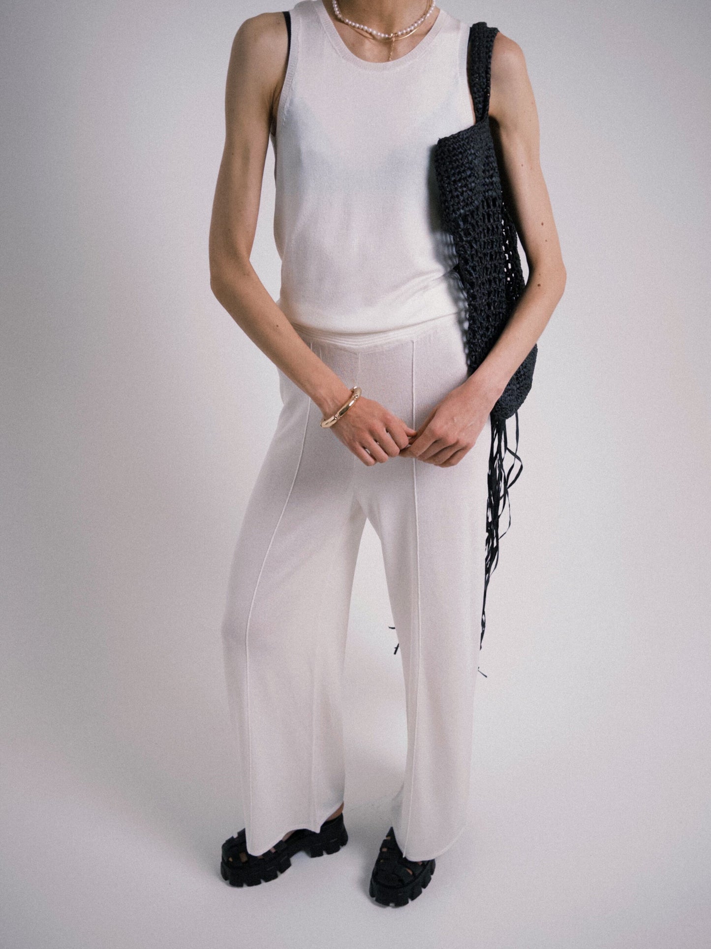 KNITTED TANK TOP KATERINA KVIT
