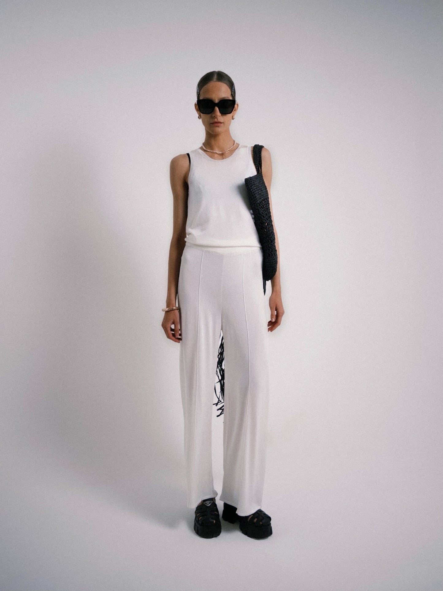 KNITTED TANK TOP KATERINA KVIT