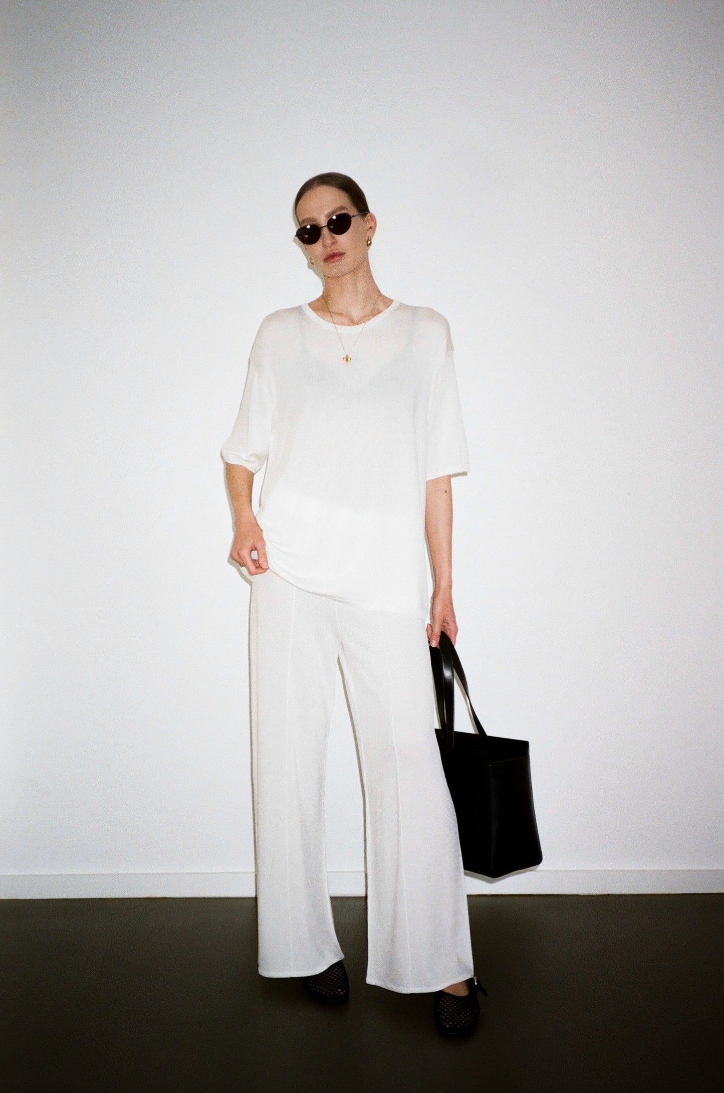 KNITTED PANTS KATERINA KVIT