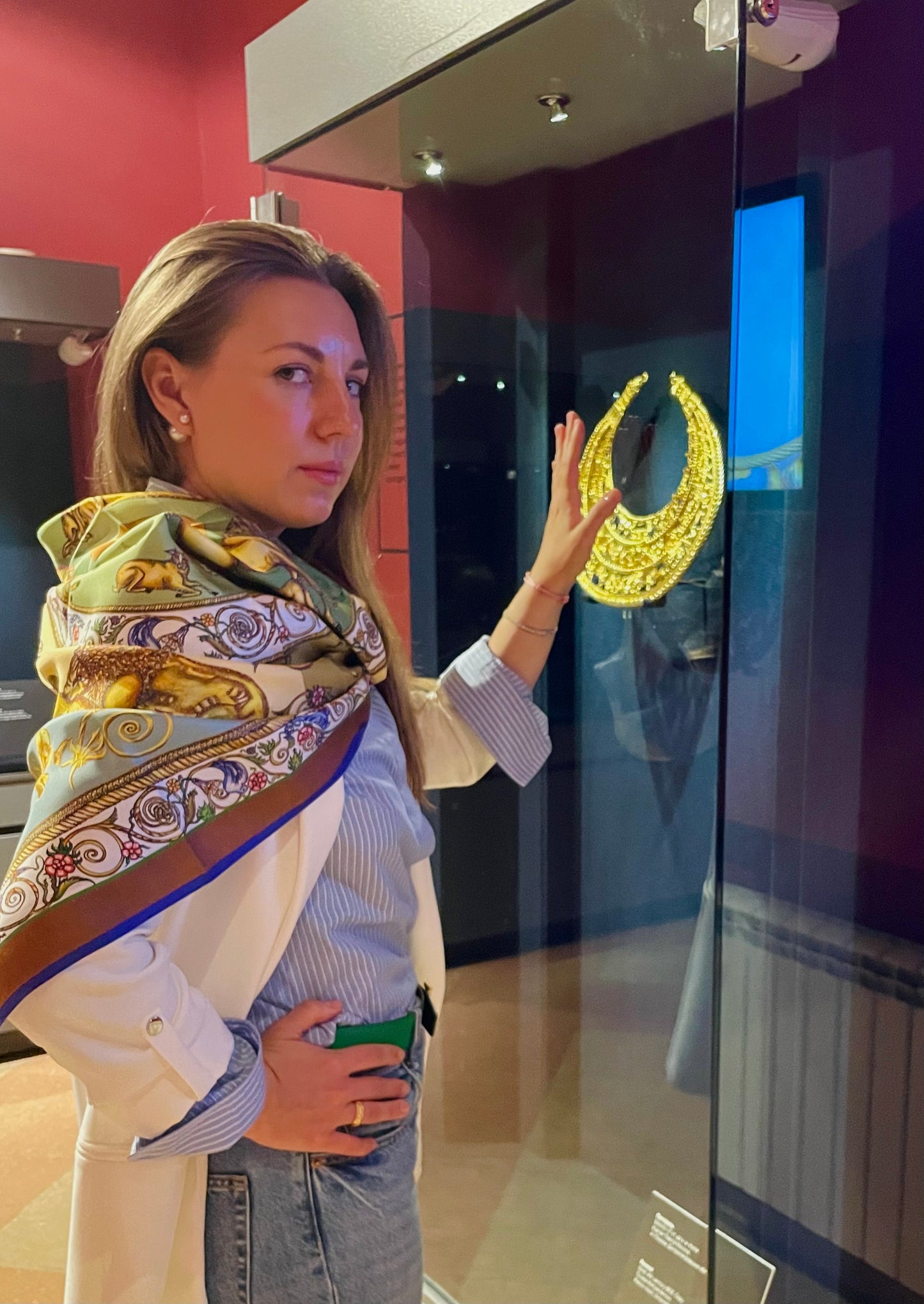 Silk scarf «Scythian pectoral» HÉLÈNE LITORELLE