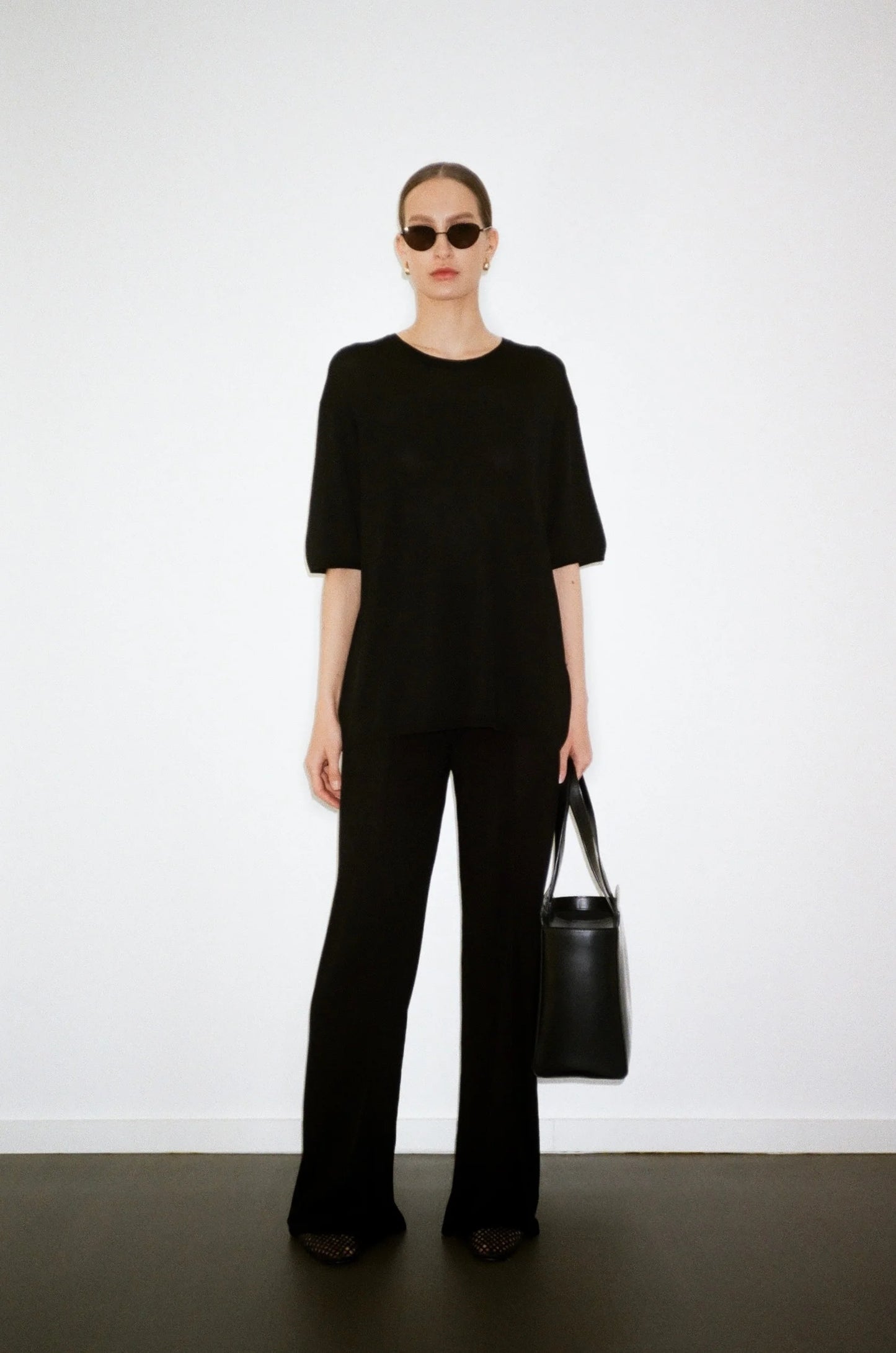 VISCOSE KNITWEAR PANTS KATERINA KVIT