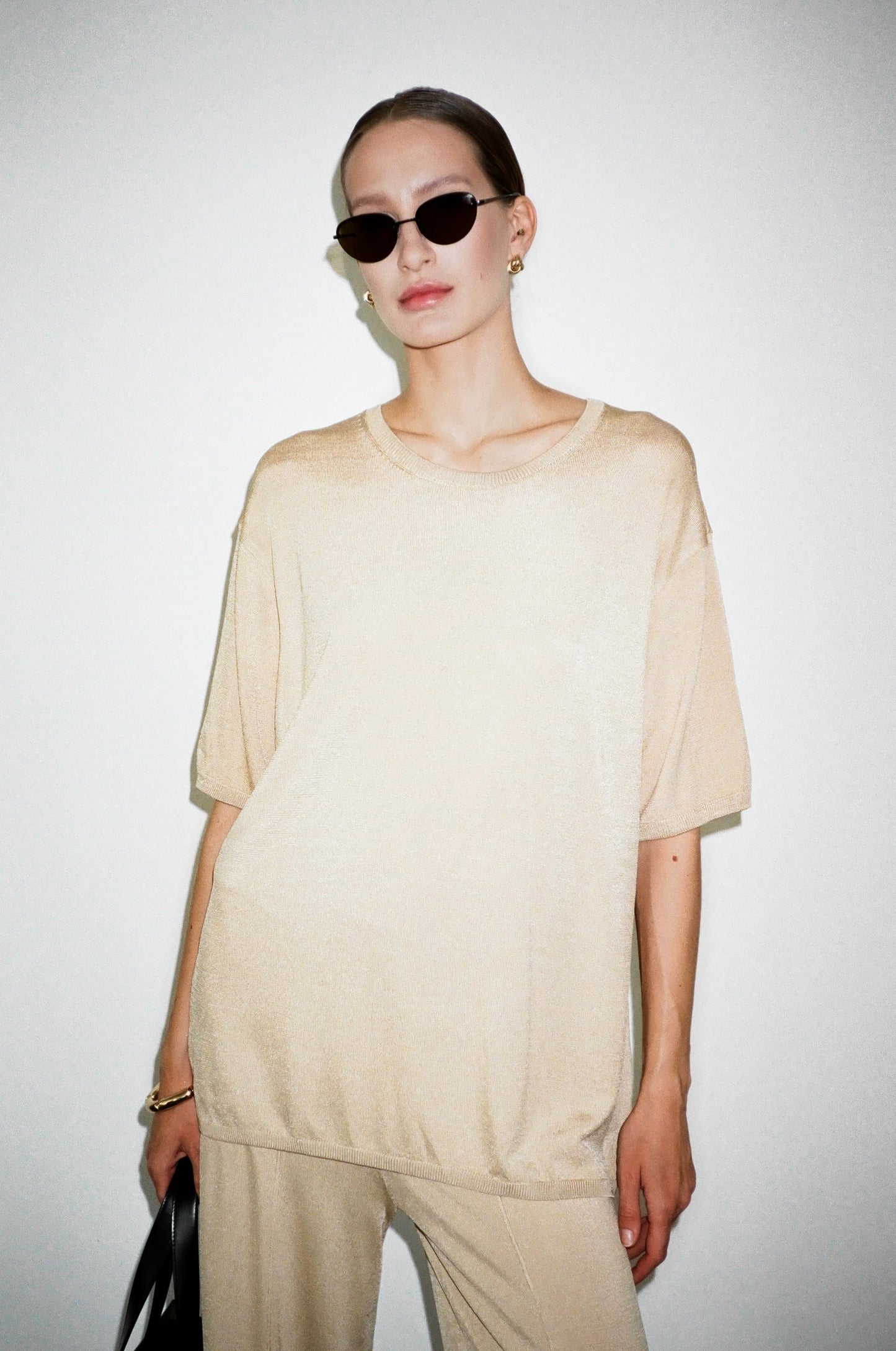 KNITTED T-SHIRT KATERINA KVIT