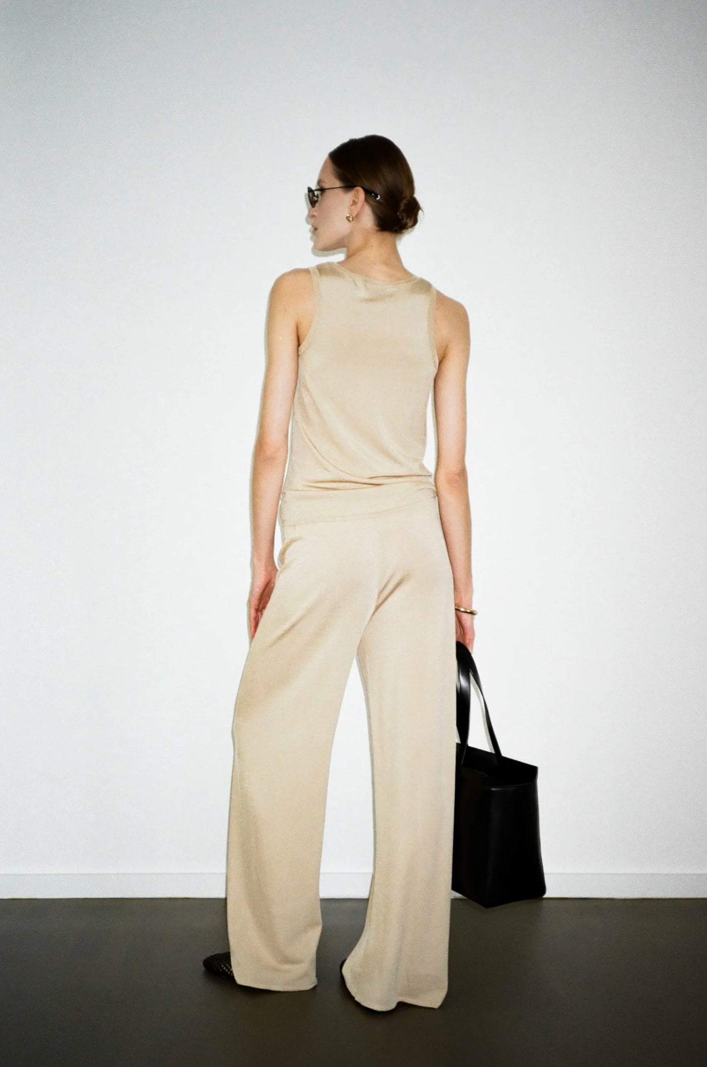 VISCOSE KNITWEAR PANTS KATERINA KVIT
