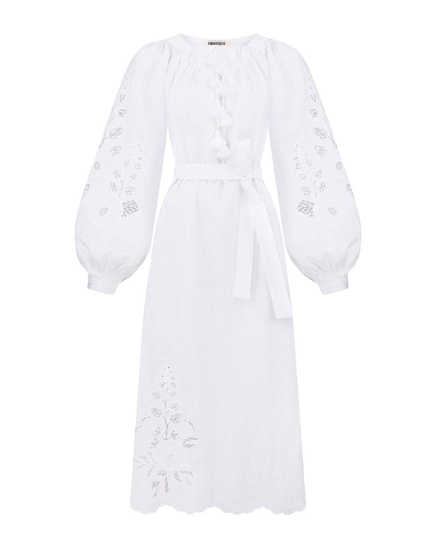Mallow white midi-dress FOBERINI