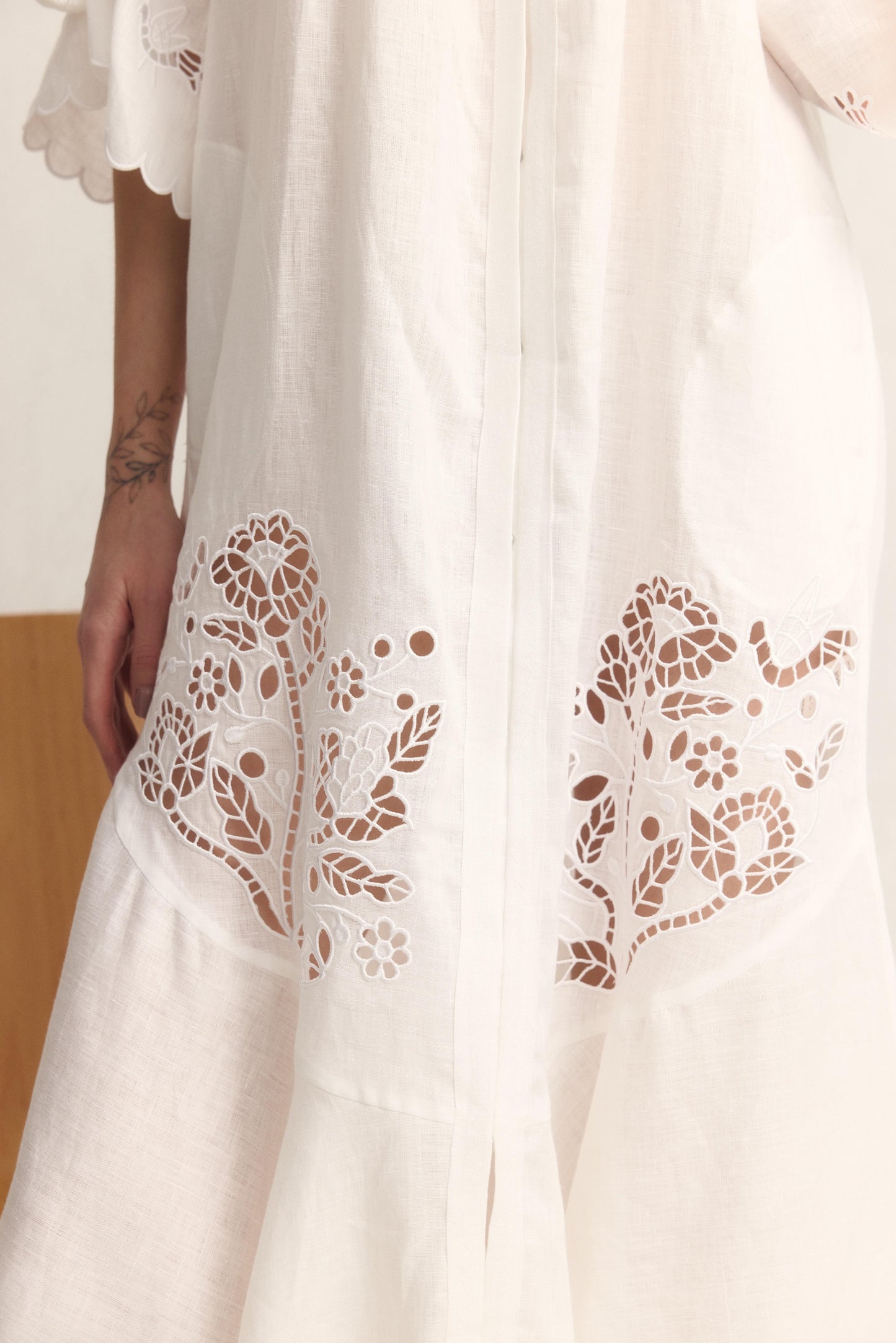 Tree of life white maxi dress FOBERINI
