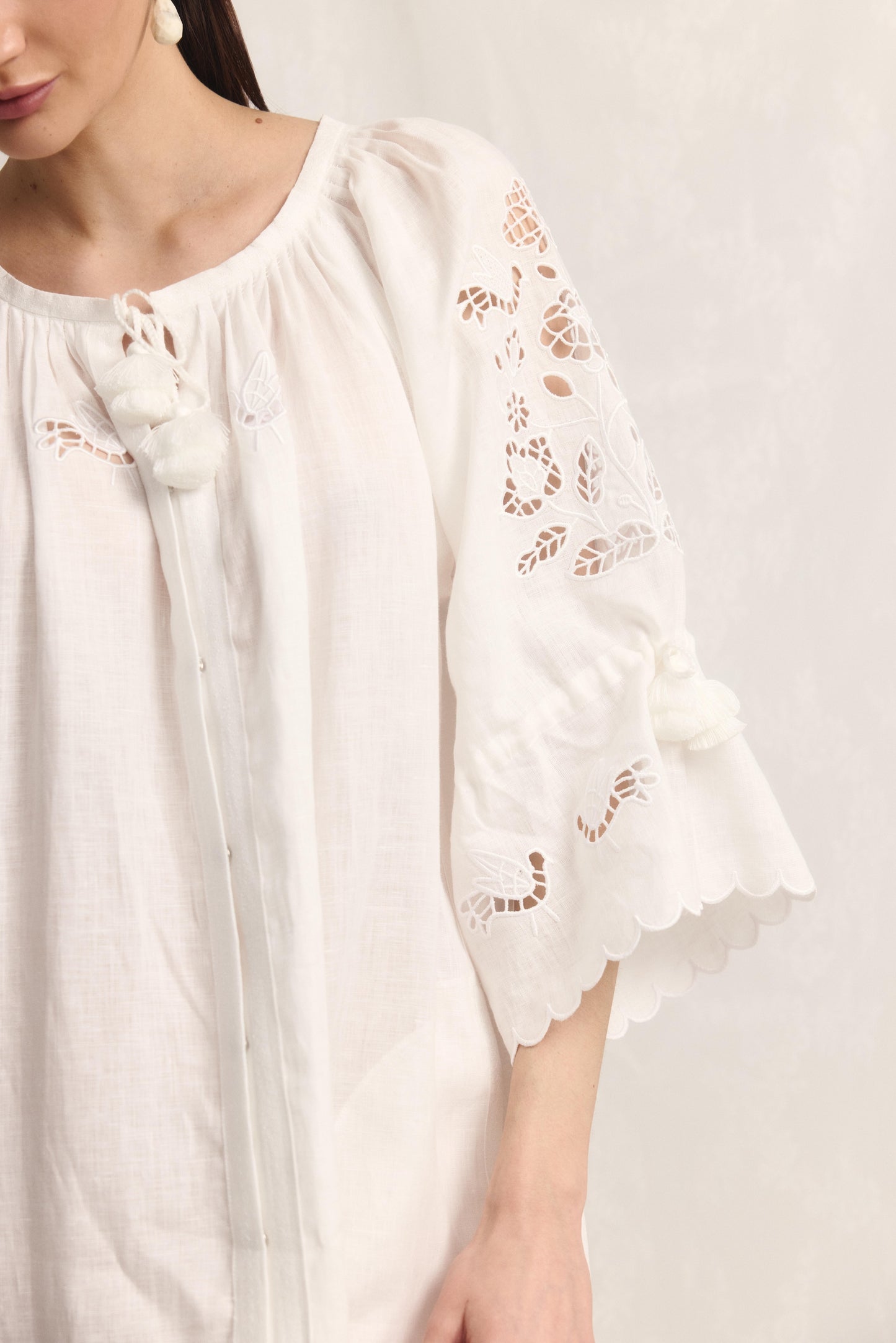 Tree of life white maxi dress FOBERINI
