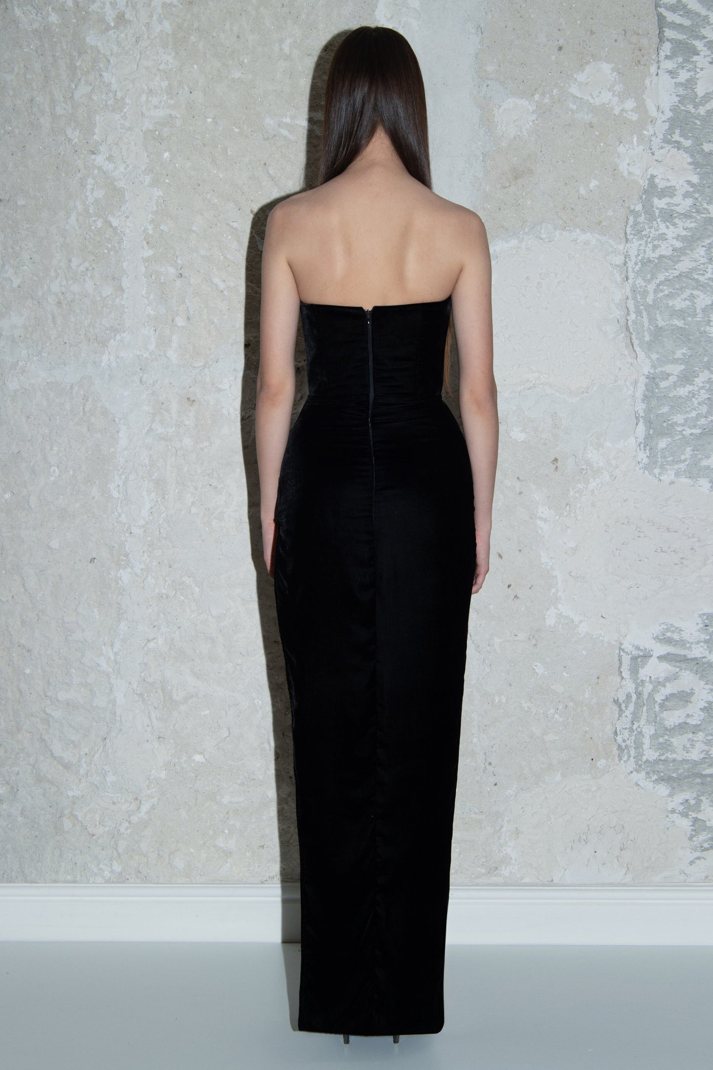 Slit Velvet Dress VESTIAIRE D'UN OISEAU LIBRE