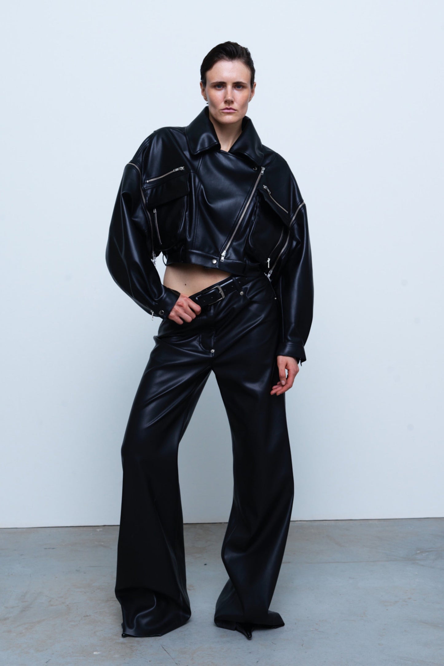 JACKET #09 — Convertible Faux Leather Jacket GUDU