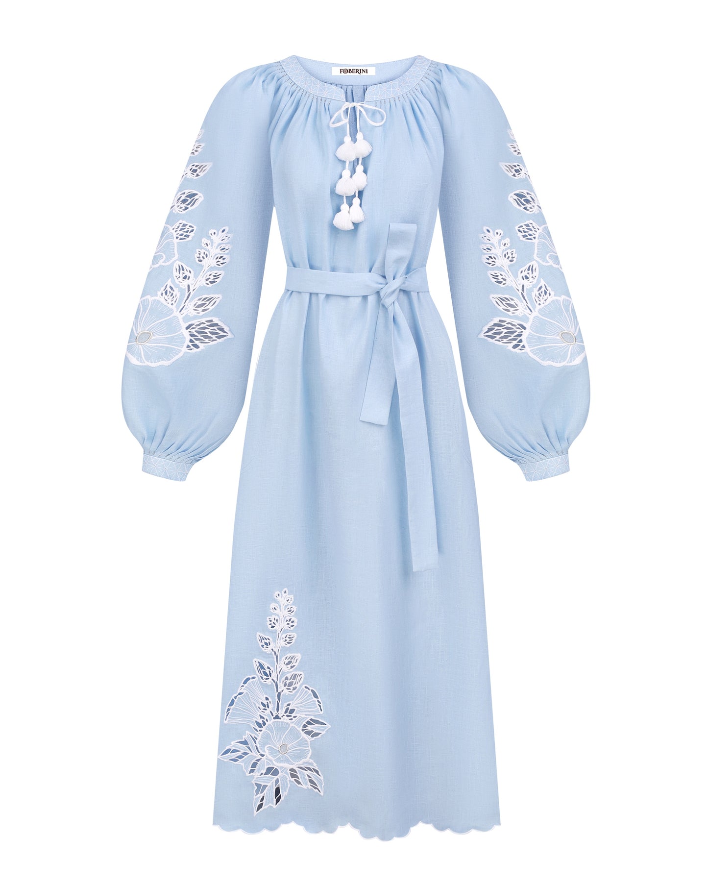 Mallow blue midi-dress FOBERINI