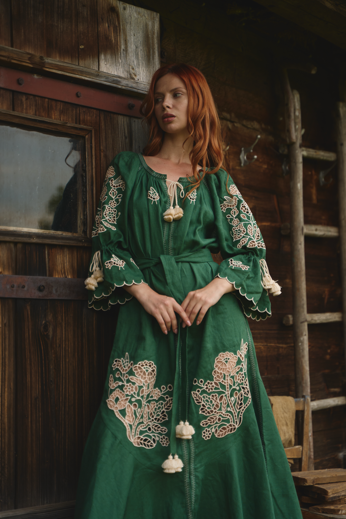 Tree of life green maxi dress FOBERINI